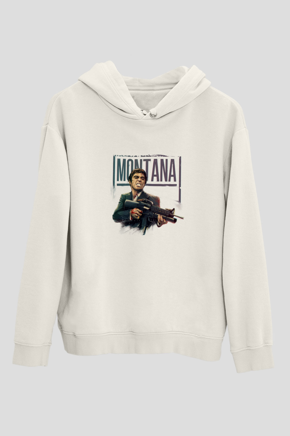 Al Pacino Unisex Baskılı Beyaz Kapüşonlu Sweatshirt