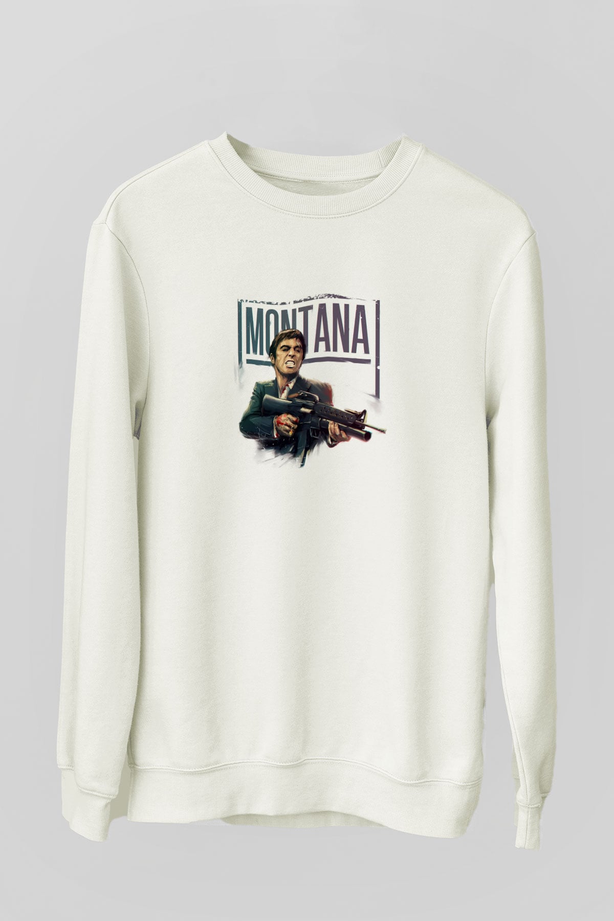 Al Pacino Unisex Baskılı Beyaz Sweatshirt