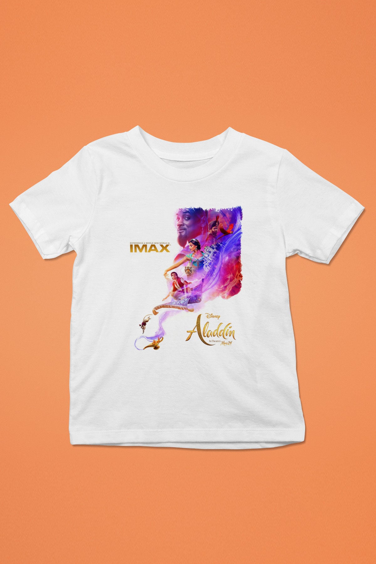 Aladdin Beyaz Unisex Çocuk Tişört