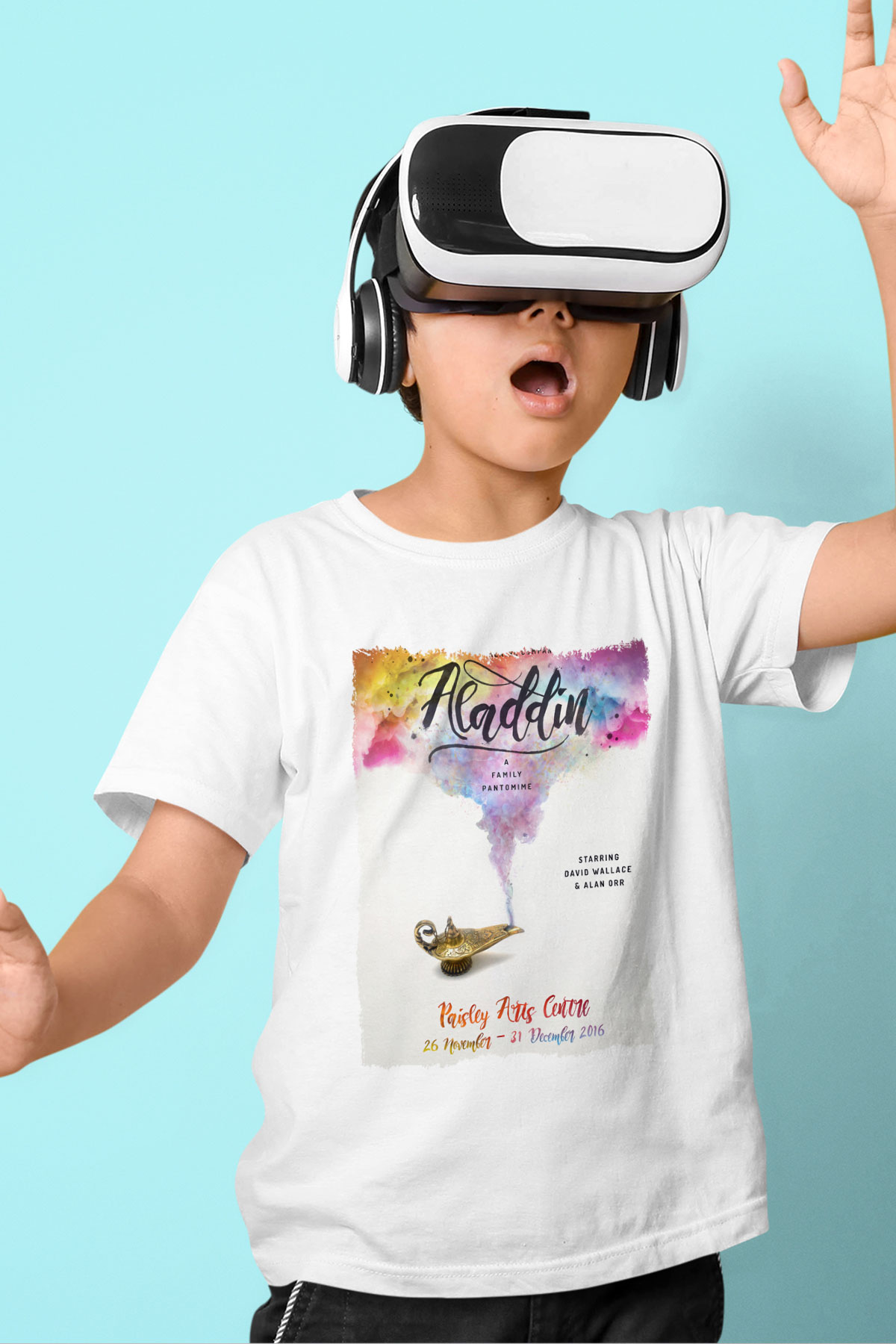 Aladdin Beyaz Unisex Çocuk Tişört