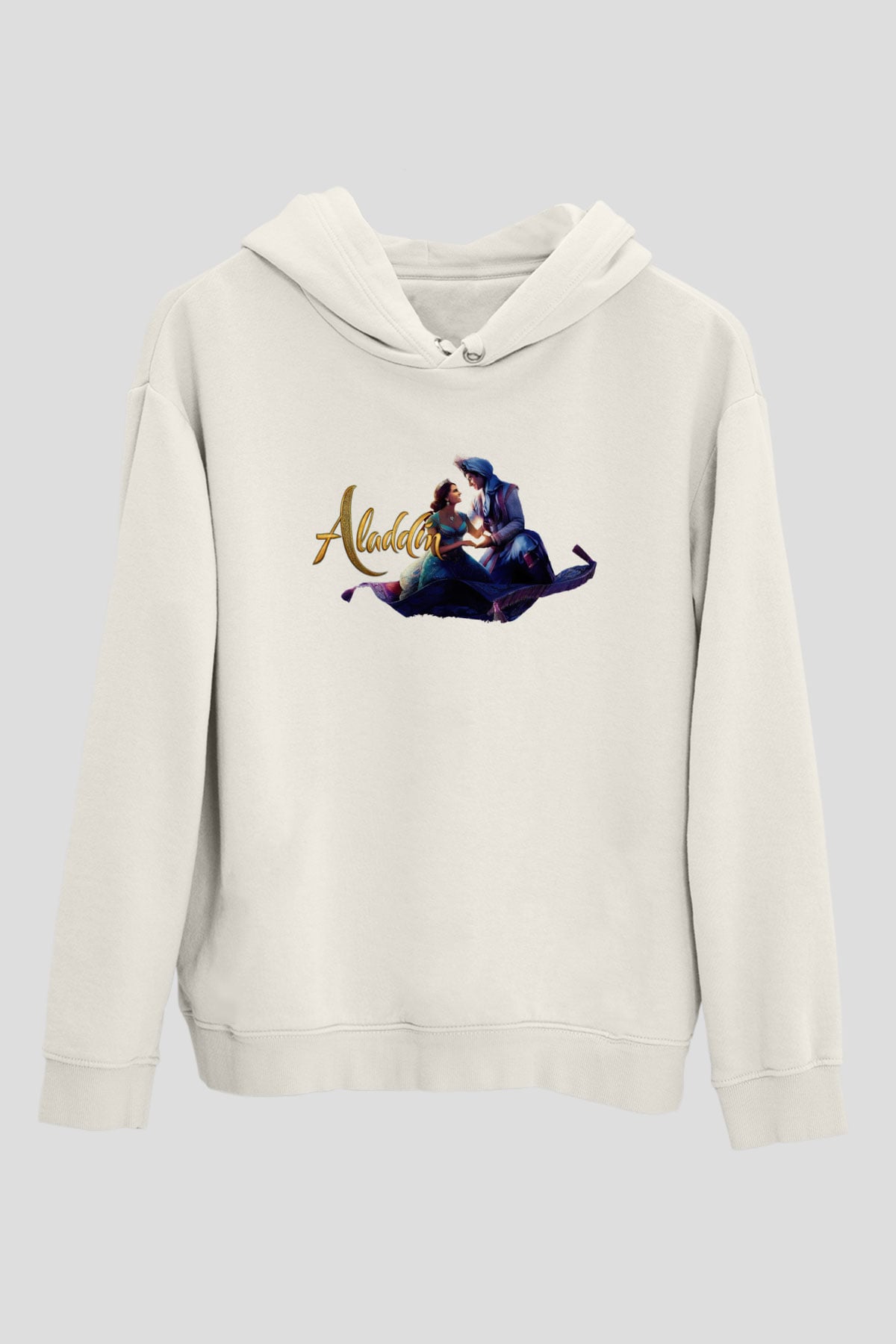 Aladdin Beyaz Unisex Hoodie