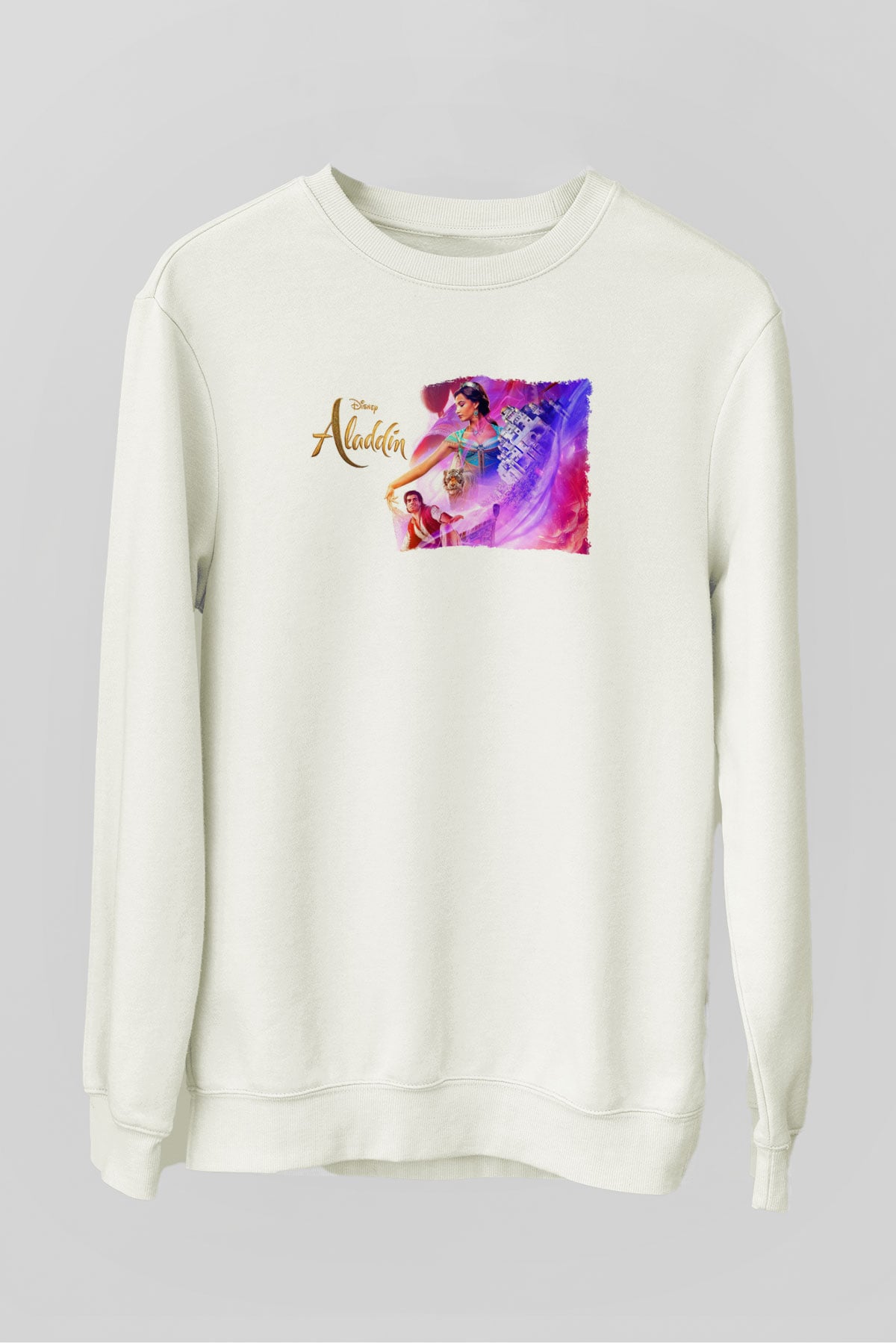 Aladdin Beyaz Unisex Sweatshirt