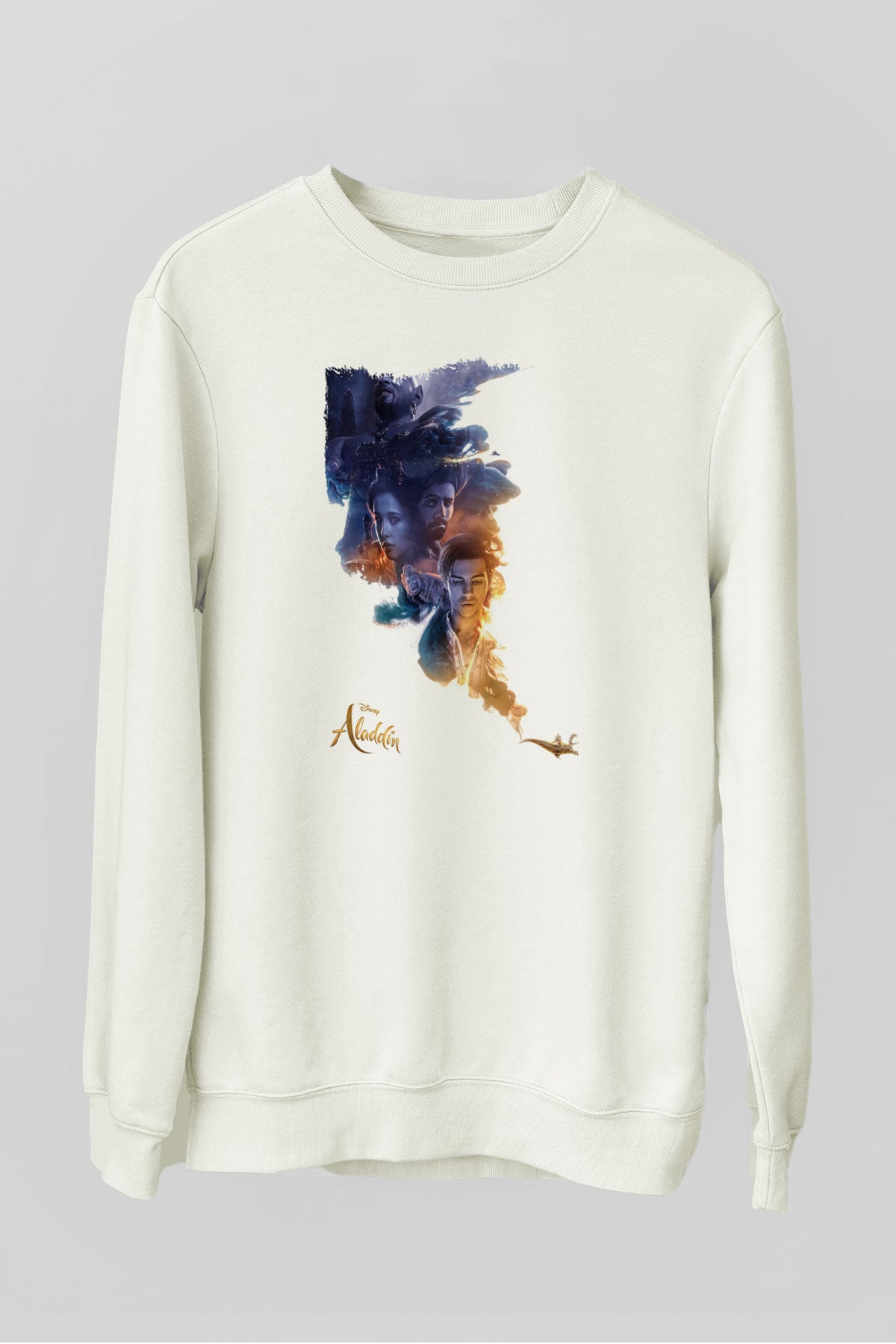 Aladdin Beyaz Unisex Sweatshirt