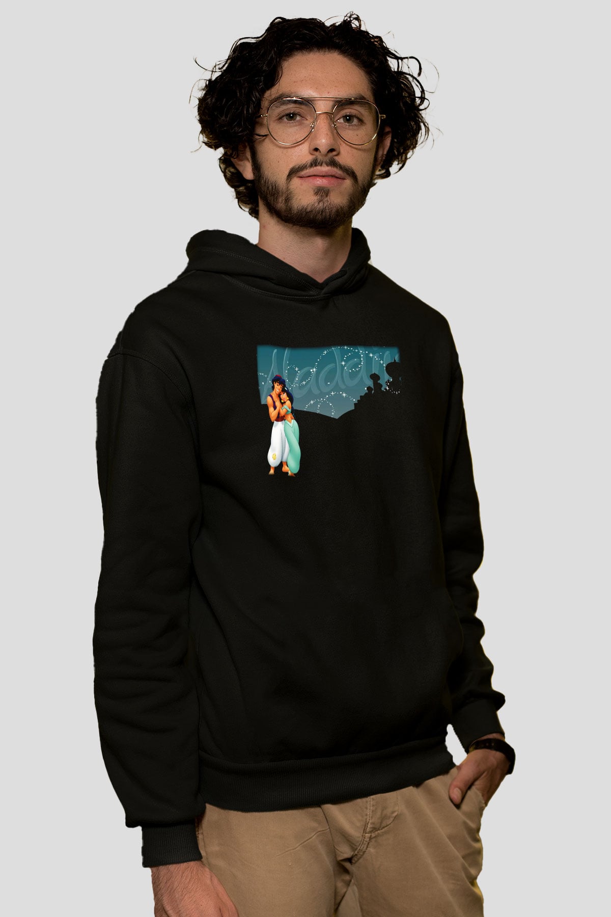 Aladdin Siyah Unisex Hoodie
