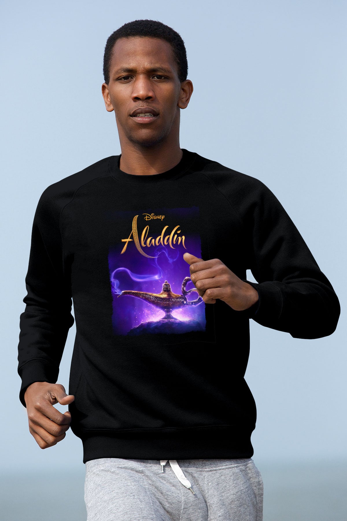 Aladdin Siyah Unisex Sweatshirt