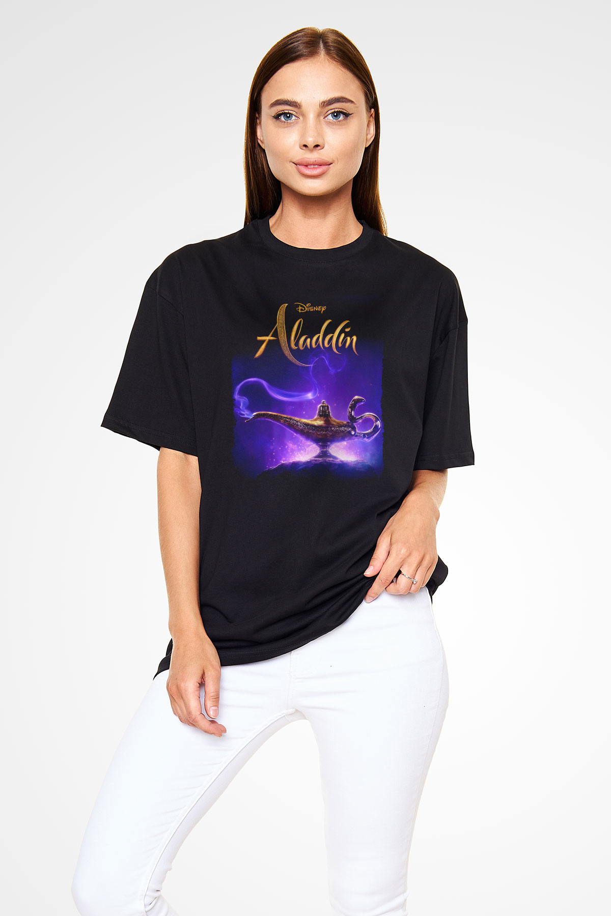 Aladdin Siyah Unisex Tişört T-Shirt
