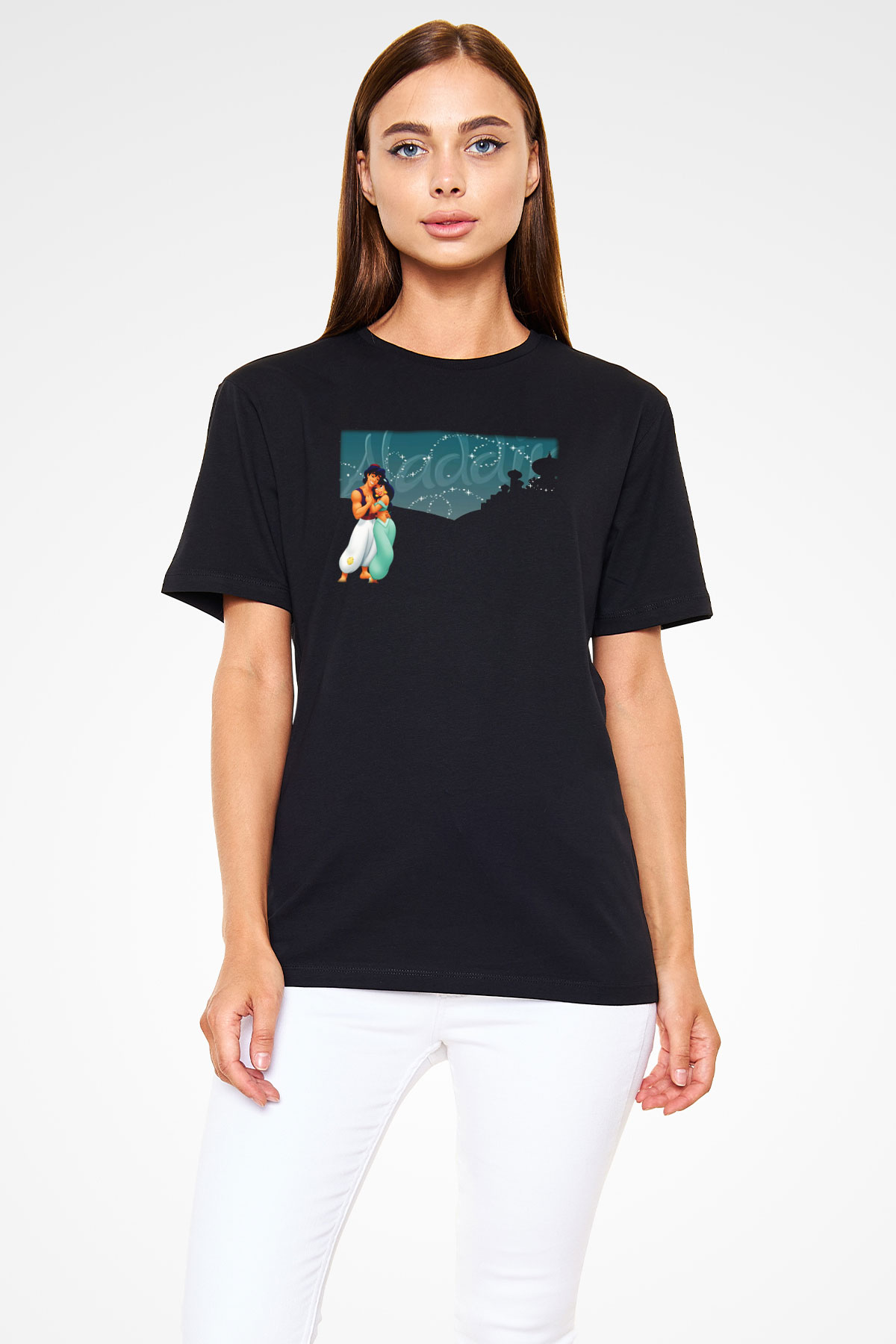 Aladdin Siyah Unisex Tişört T-Shirt