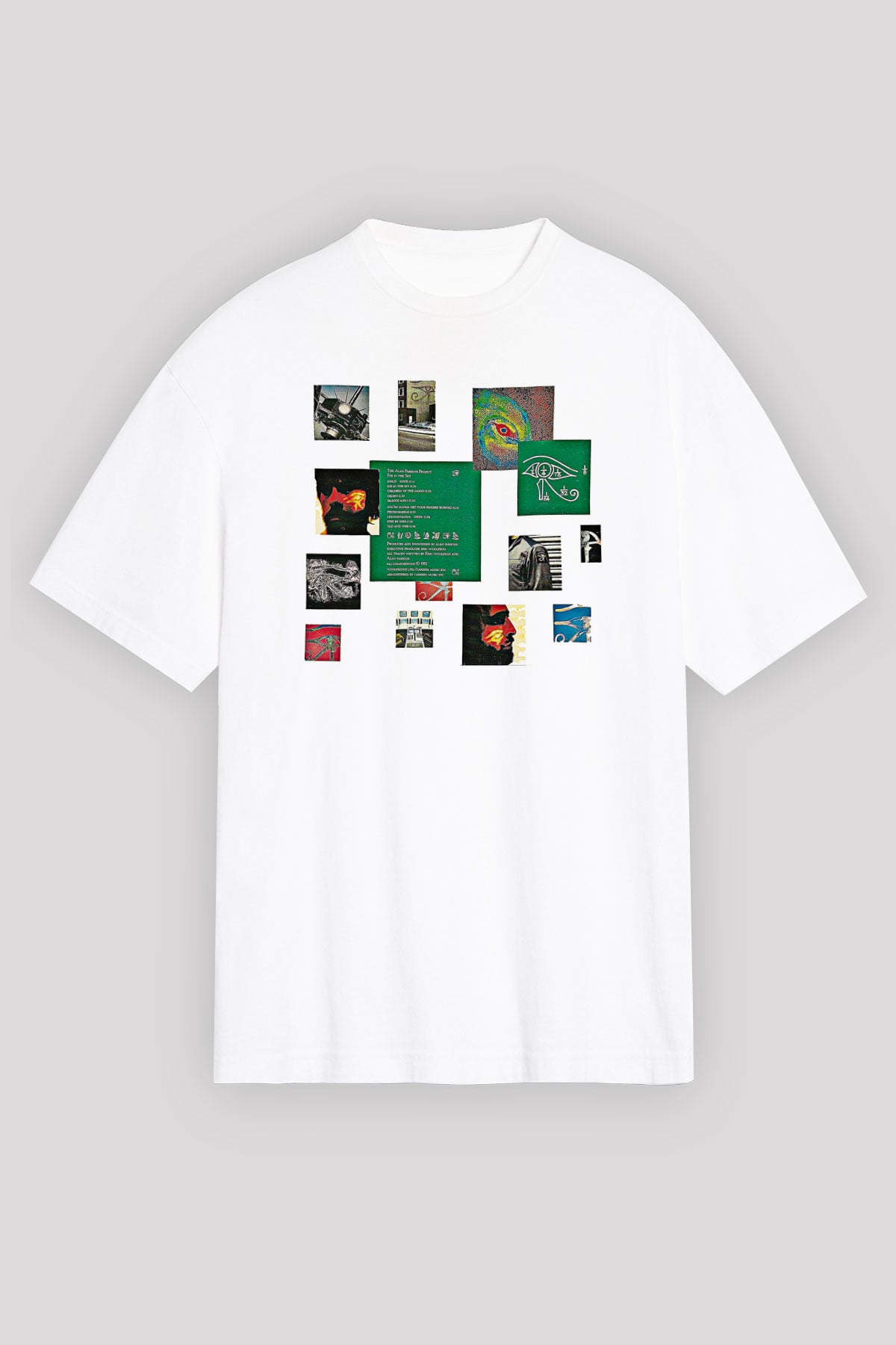 Alan Persons Project Baskılı Beyaz Unisex Oversize Tişört - Tshirt