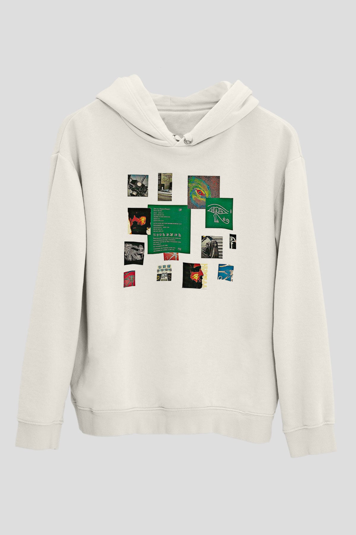 Alan Persons Project Baskılı Beyaz Unisex Kapüşonlu Sweatshirt