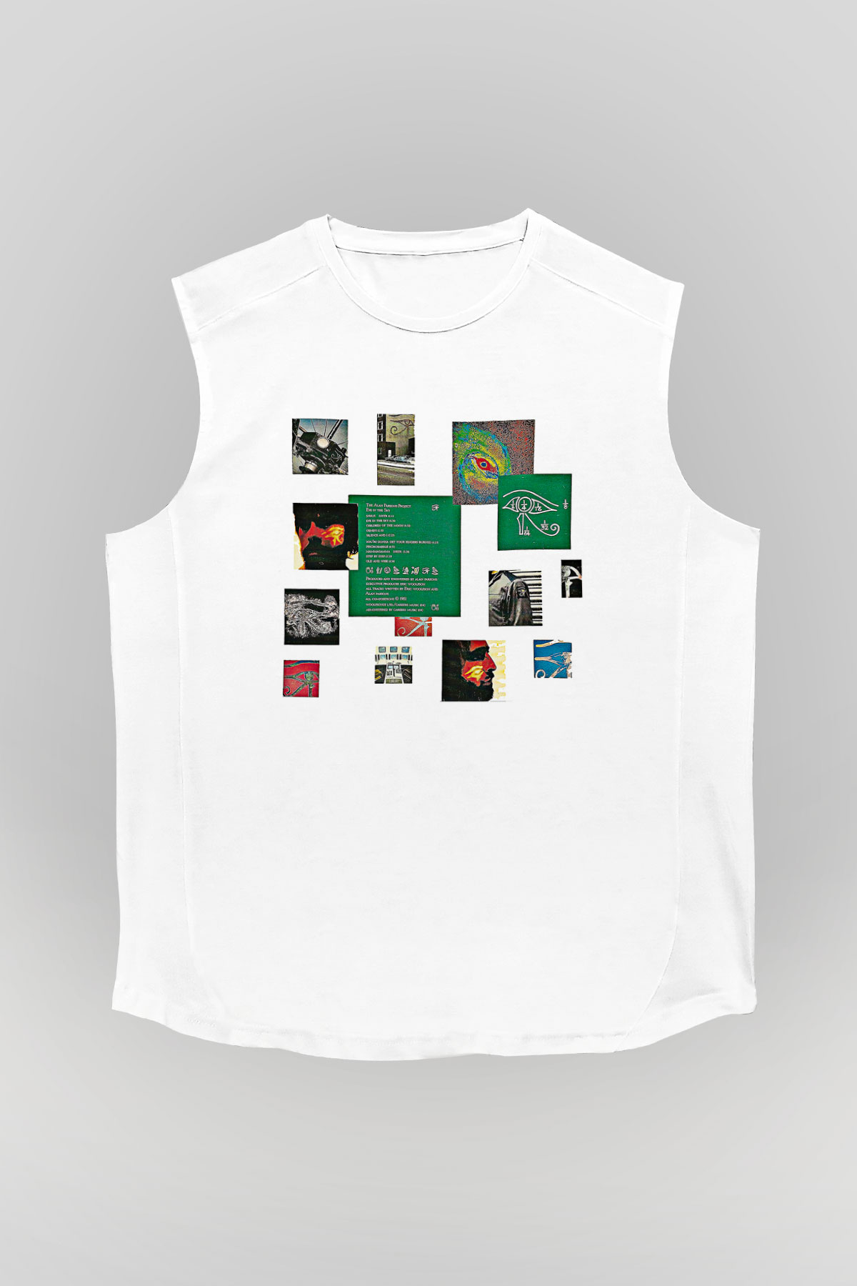 Alan Persons Project Baskılı Beyaz Unisex Kolsuz Tişört - Tshirt