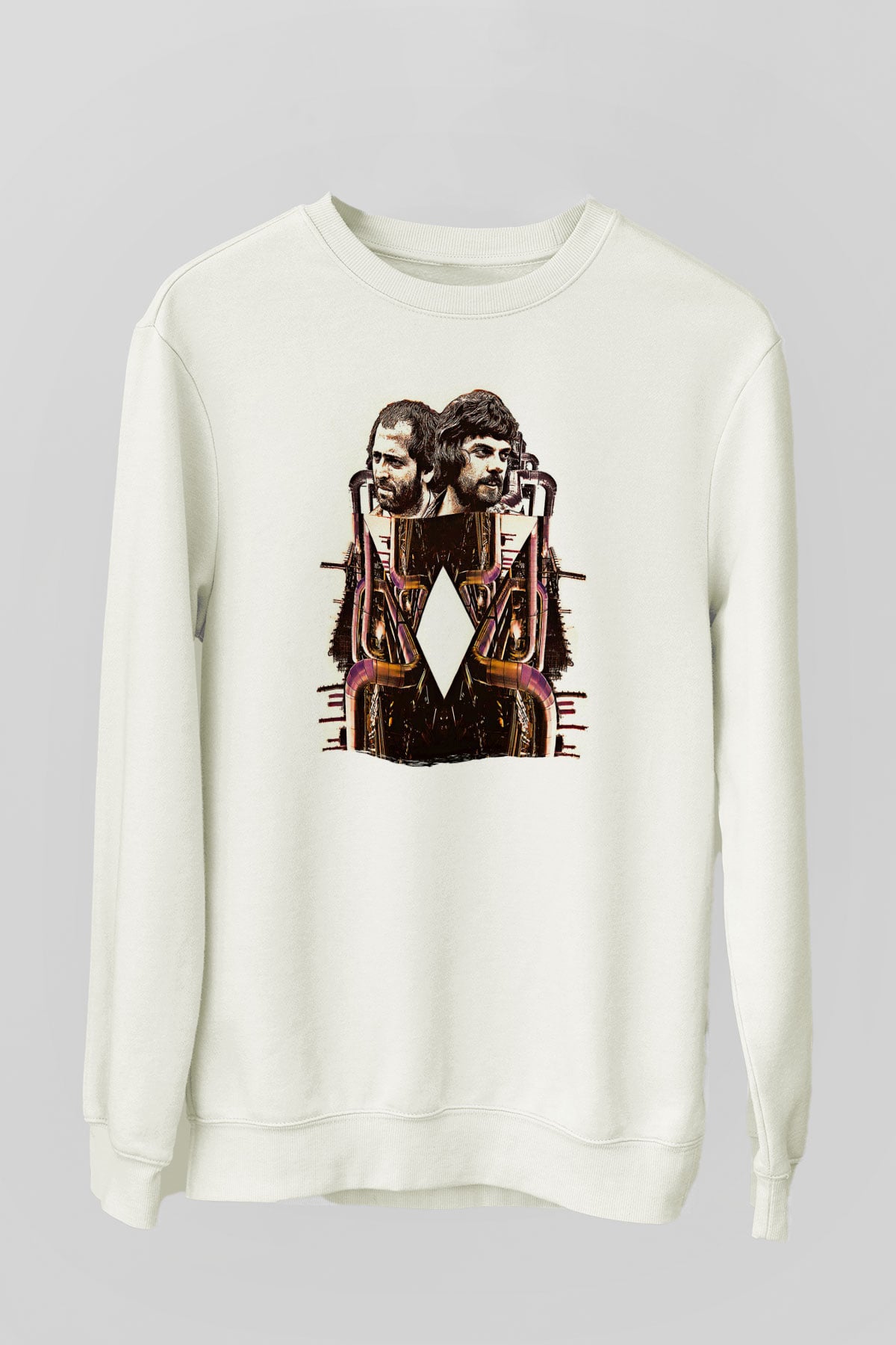 Alan Persons Project Baskılı Beyaz Unisex Sweatshirt