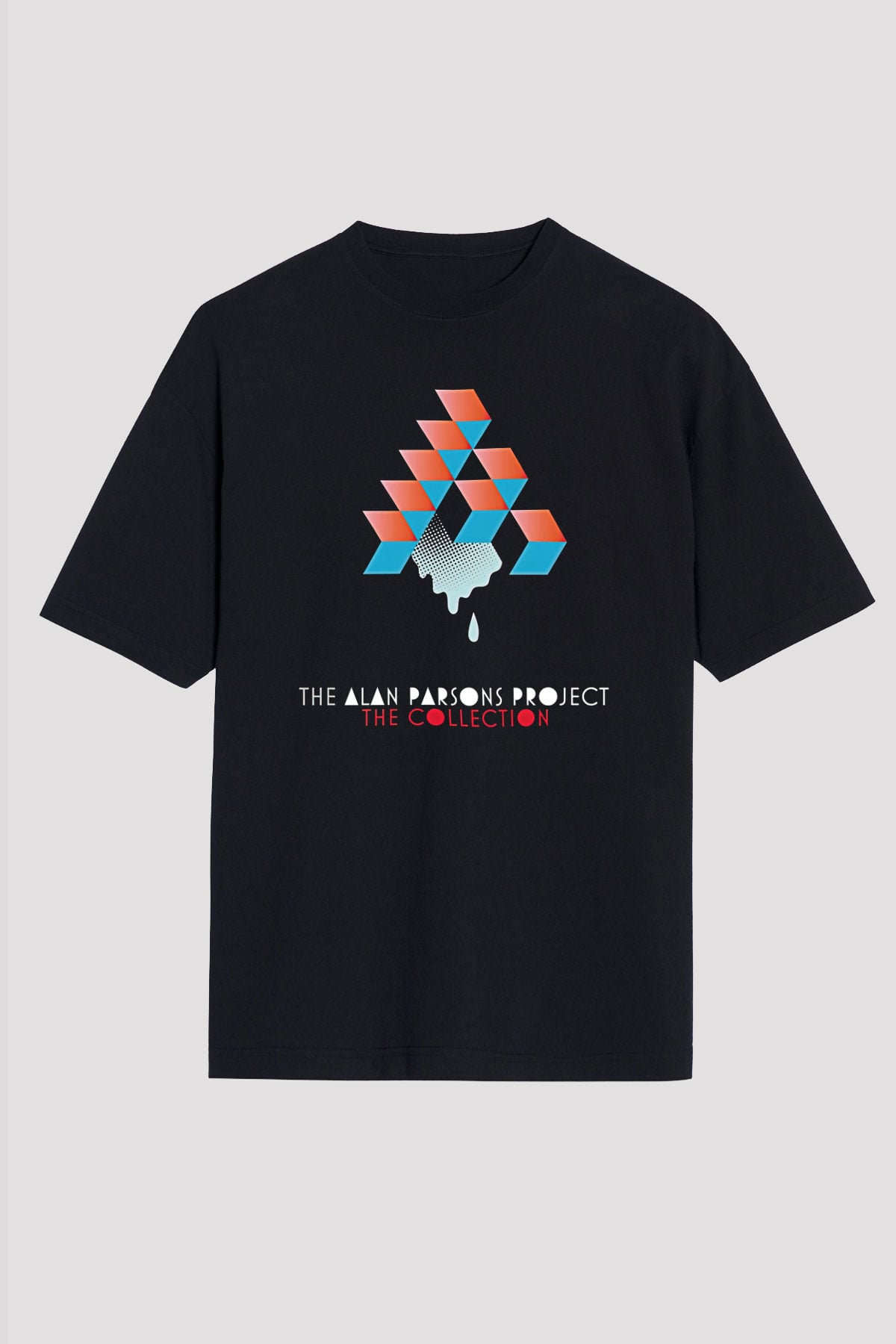 Alan Persons Project Baskılı Unisex Siyah Oversize Tişört - Tshirt
