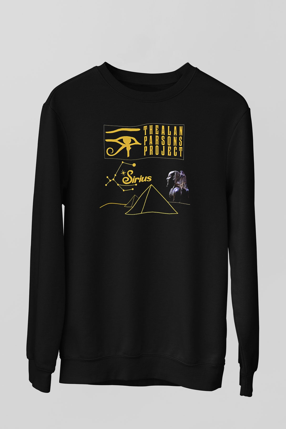 Alan Persons Project Baskılı Unisex Siyah Sweatshirt