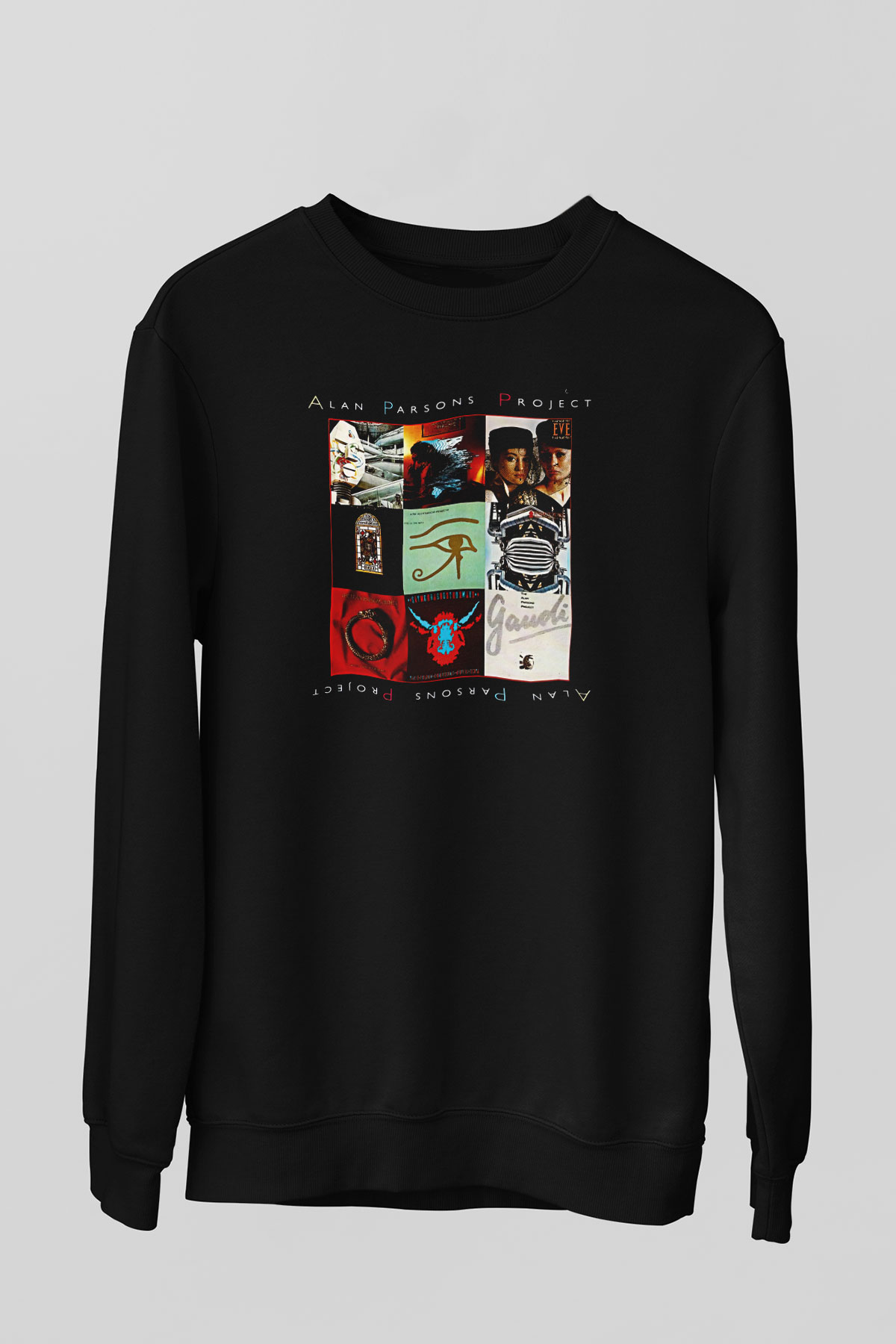 Alan Persons Project Baskılı Unisex Siyah Sweatshirt