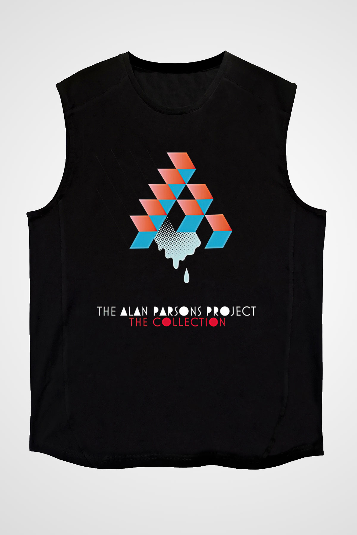 Alan Persons Project Baskılı Unisex Siyah Kolsuz Tişört - Tshirt