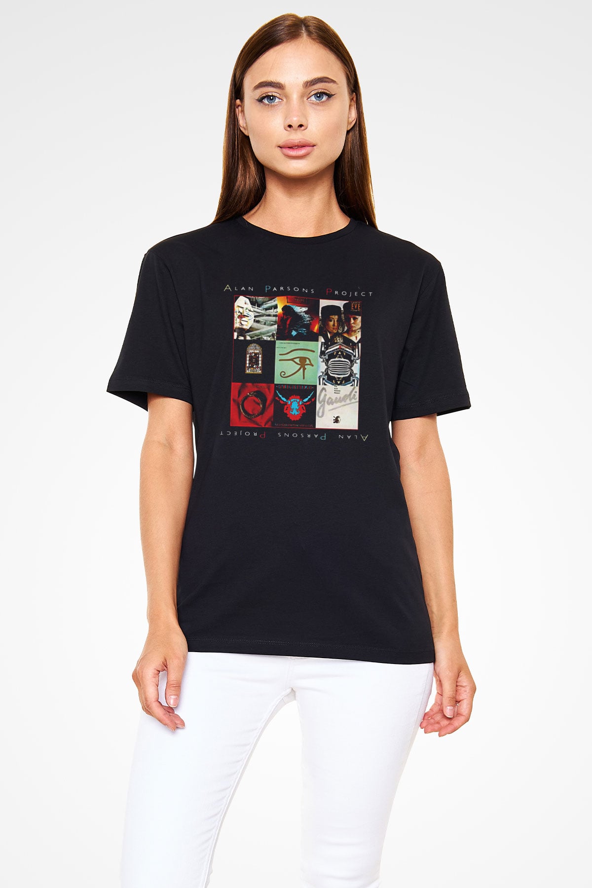 Alan Persons Project Baskılı Unisex Siyah Tişört - Tshirt