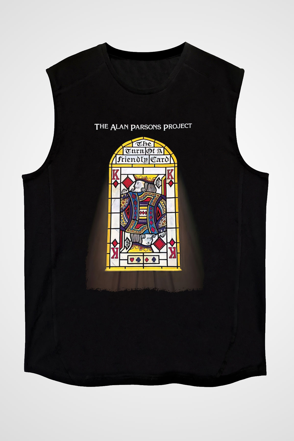 Alan Persons Project Baskılı Unisex Siyah Kolsuz Tişört - Tshirt
