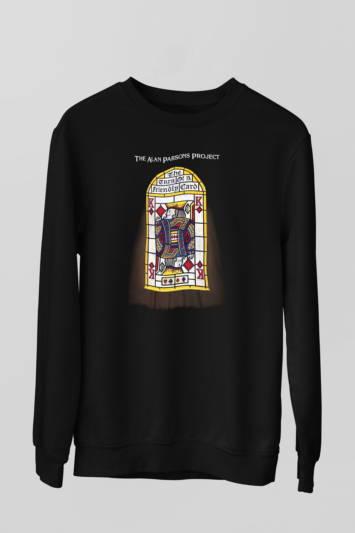 Alan Persons Project Baskılı Unisex Siyah Sweatshirt
