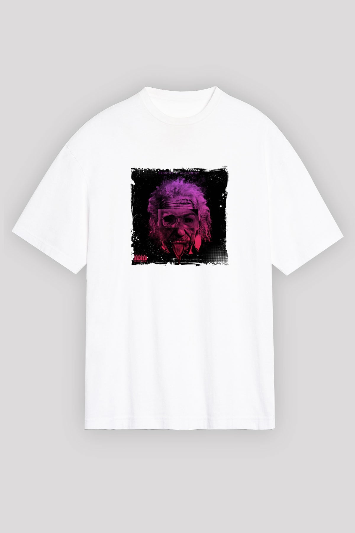Albert Einstein Unisex Baskılı Beyaz Tişört