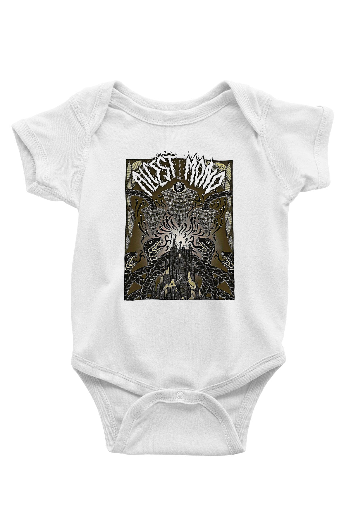 Alcest Baskılı Beyaz Unisex Bebek Body - Zıbın