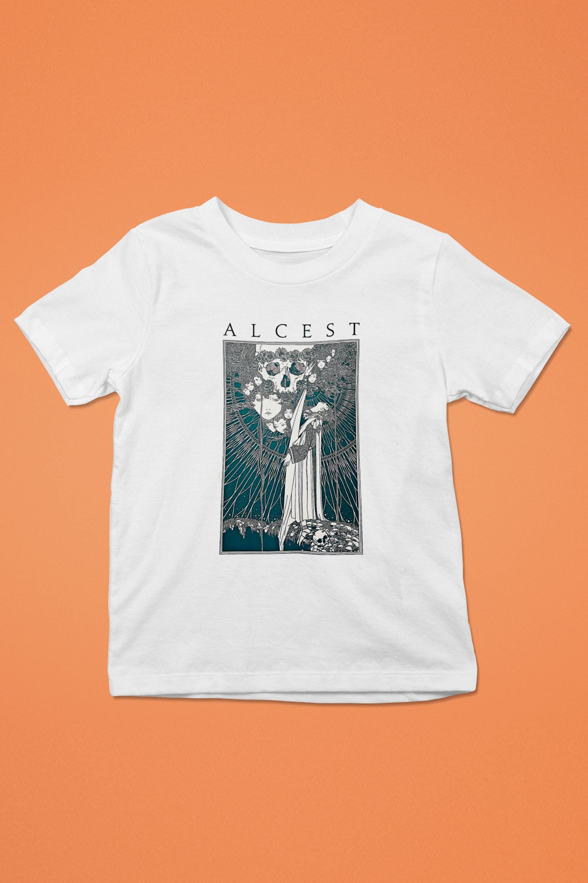 Alcest Baskılı Beyaz Unisex Beyaz Çocuk Tişört - Tshirt