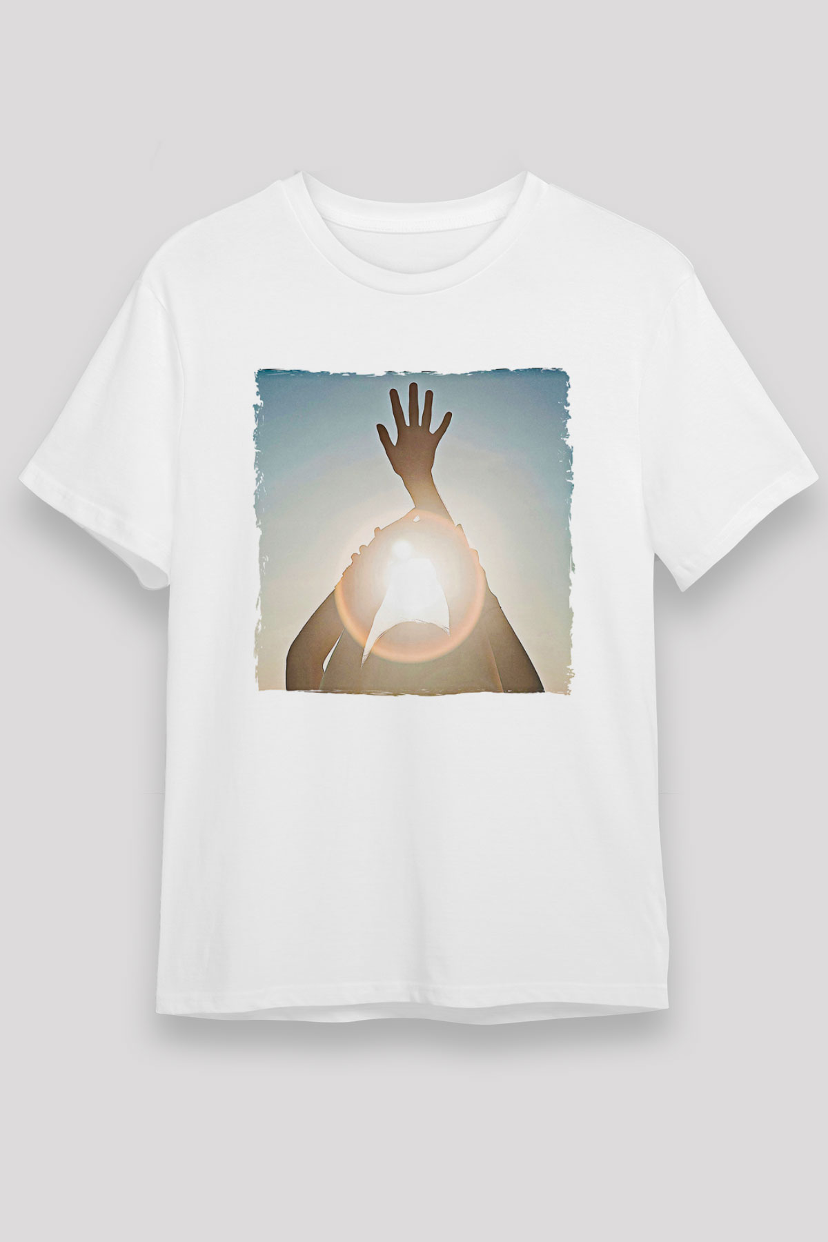 Alcest Baskılı Unisex Beyaz Tişört - Tshirt