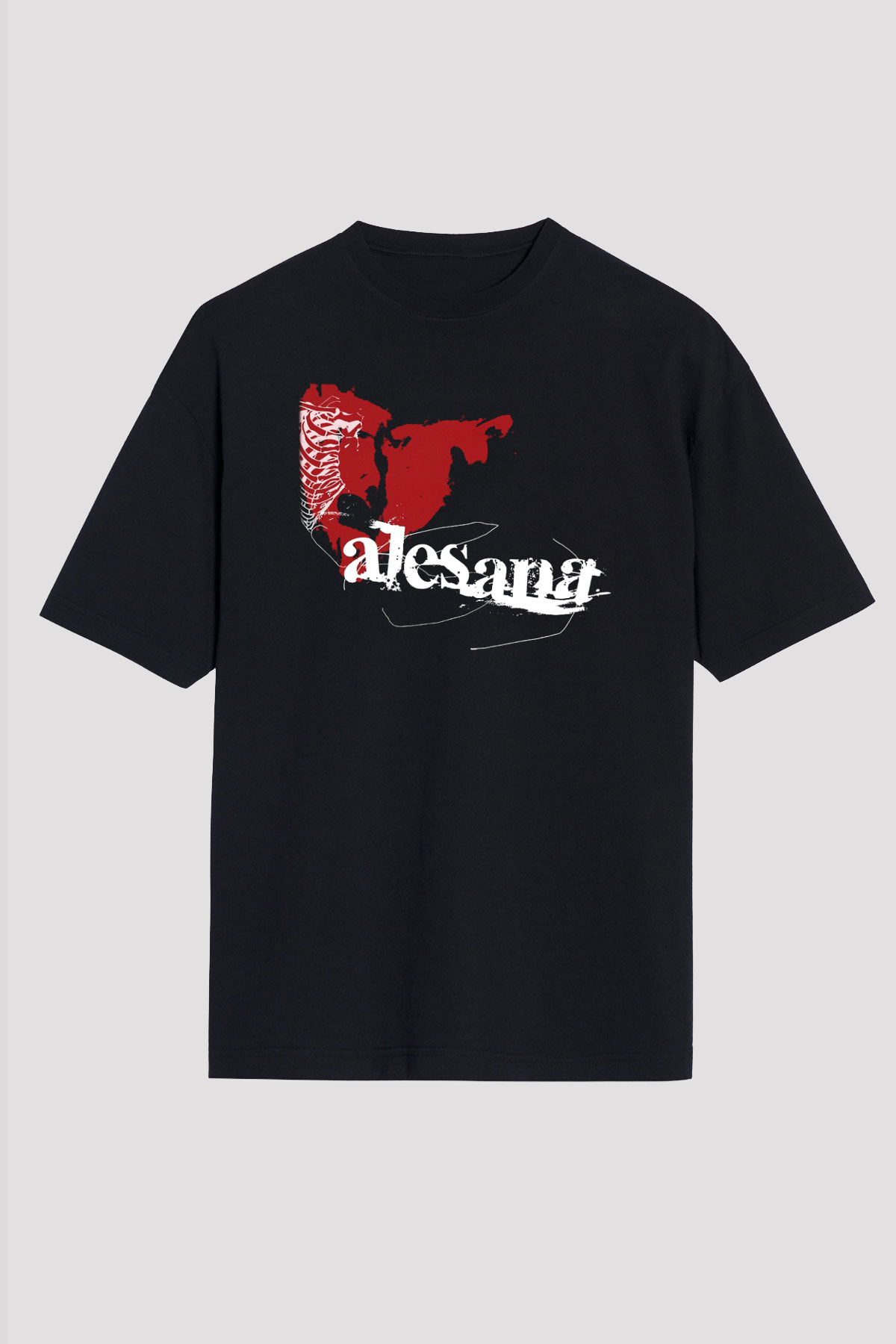 Alesana Siyah Unisex Oversize Tişört T-Shirt