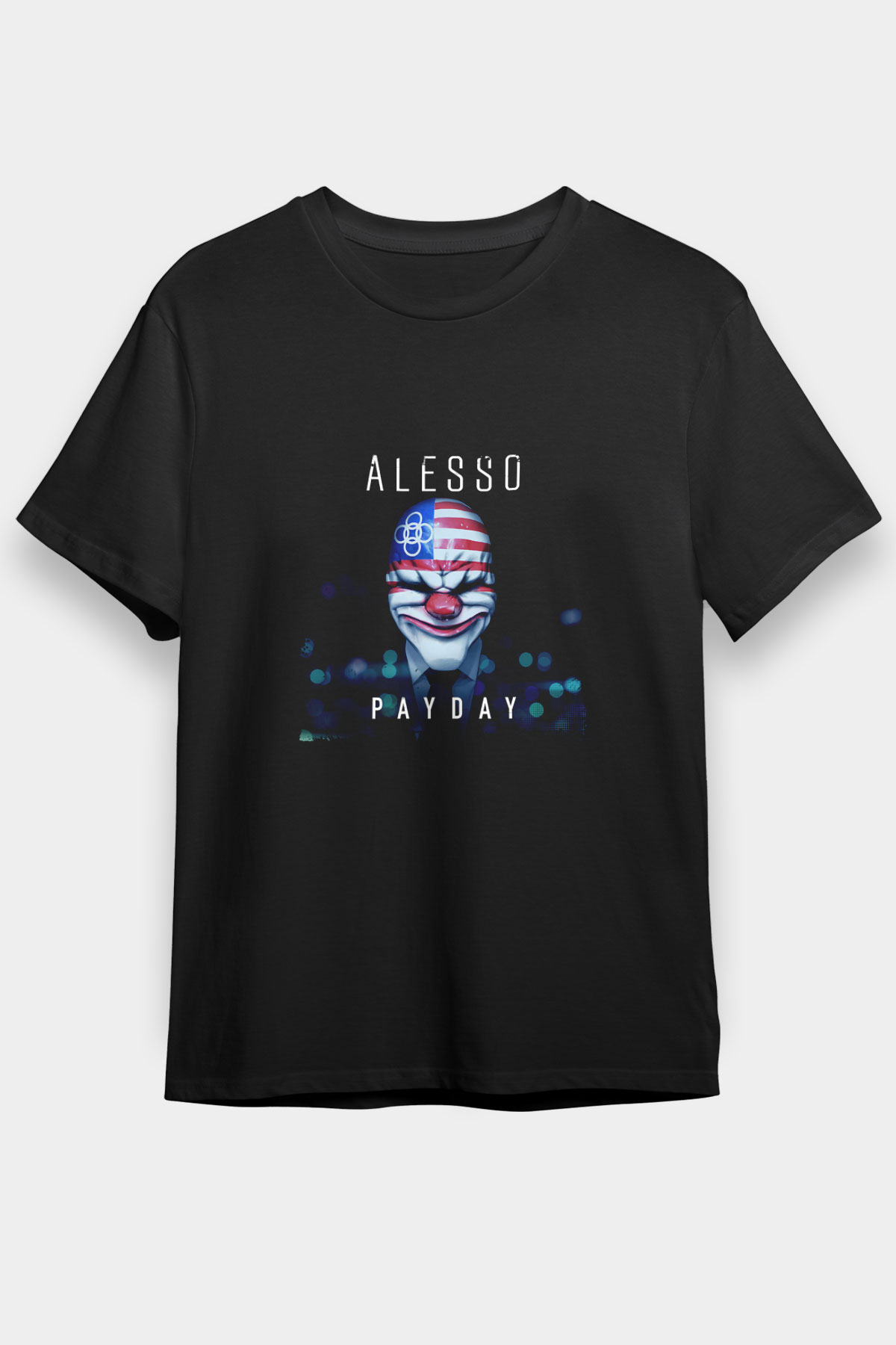 Alesso Baskılı Unisex Siyah Tişört