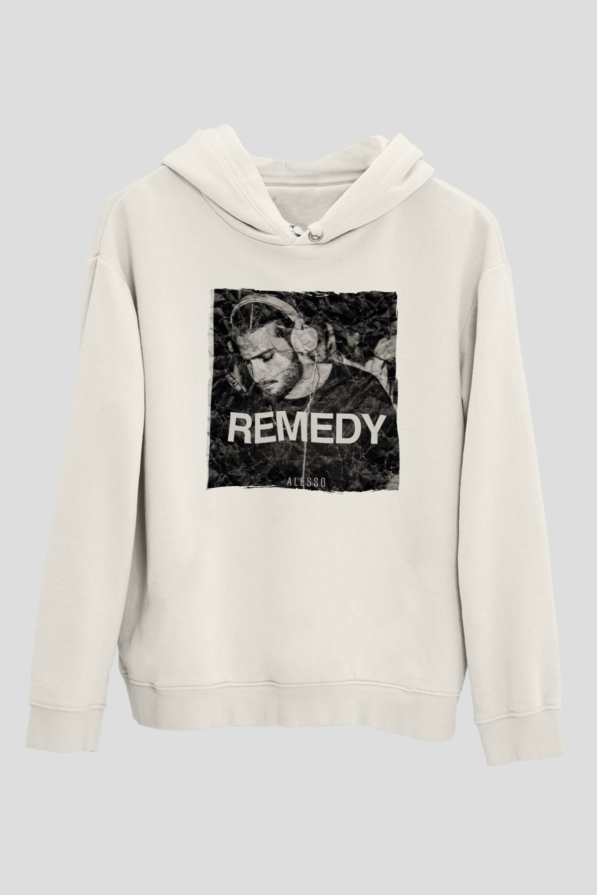 Alesso Beyaz Unisex Kapüşonlu Sweatshirt
