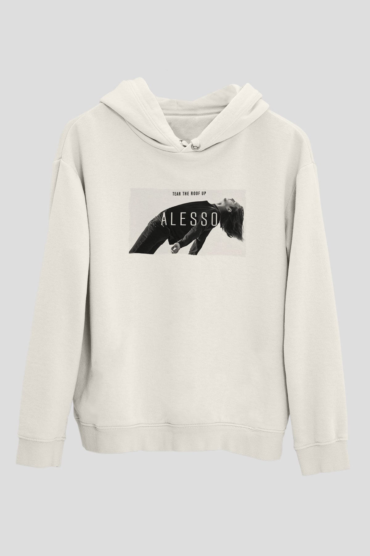 Alesso Beyaz Unisex Kapüşonlu Sweatshirt