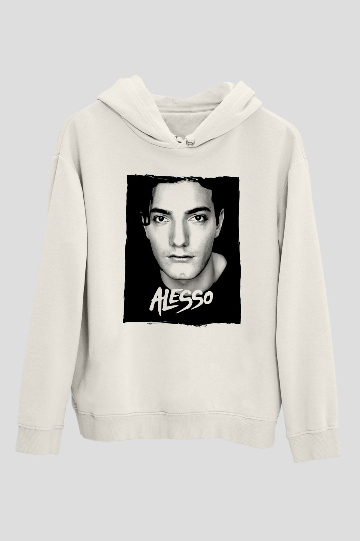 Alesso Beyaz Unisex Kapüşonlu Sweatshirt