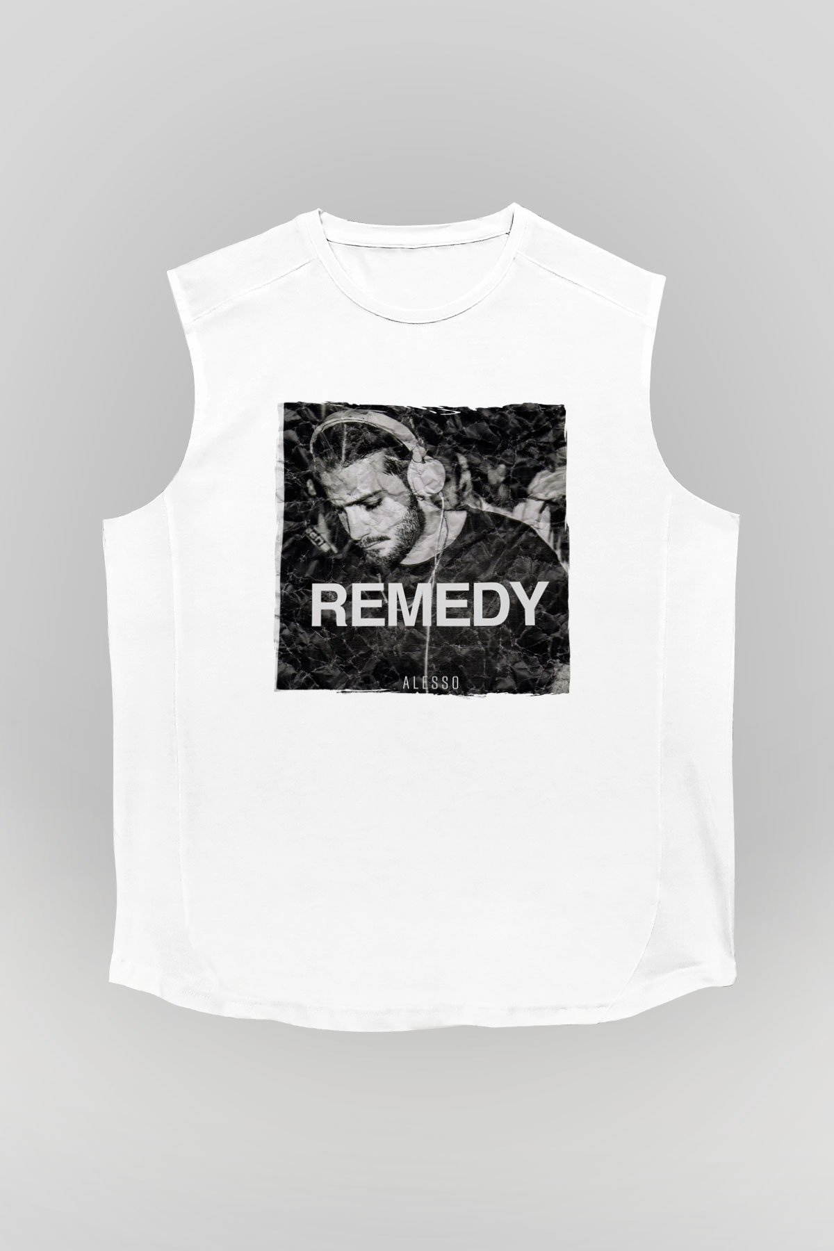 Alesso Beyaz Unisex Kolsuz Tişört