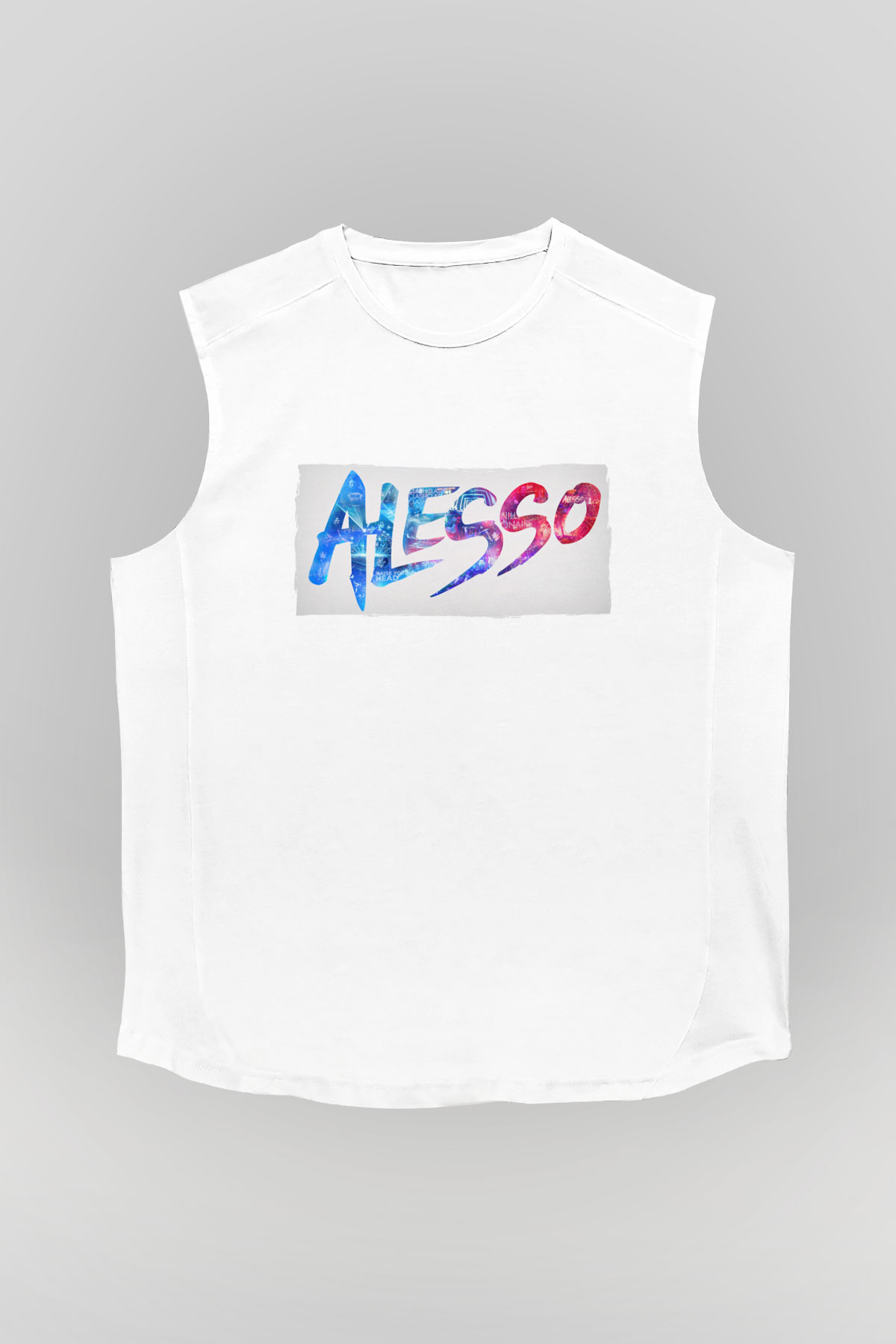 Alesso Beyaz Unisex Kolsuz Tişört