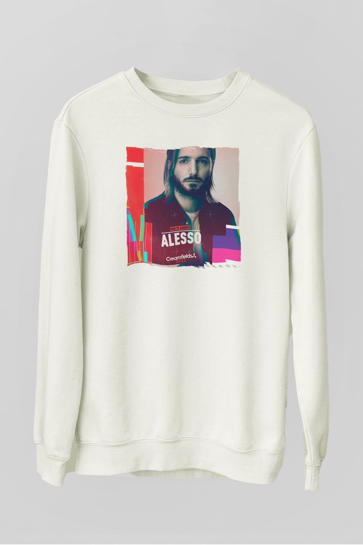 Alesso Beyaz Unisex Sweatshirt