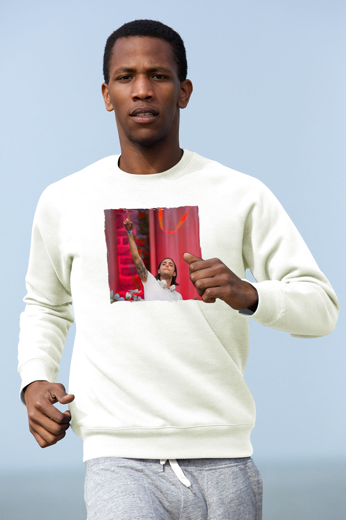 Alesso Beyaz Unisex Sweatshirt