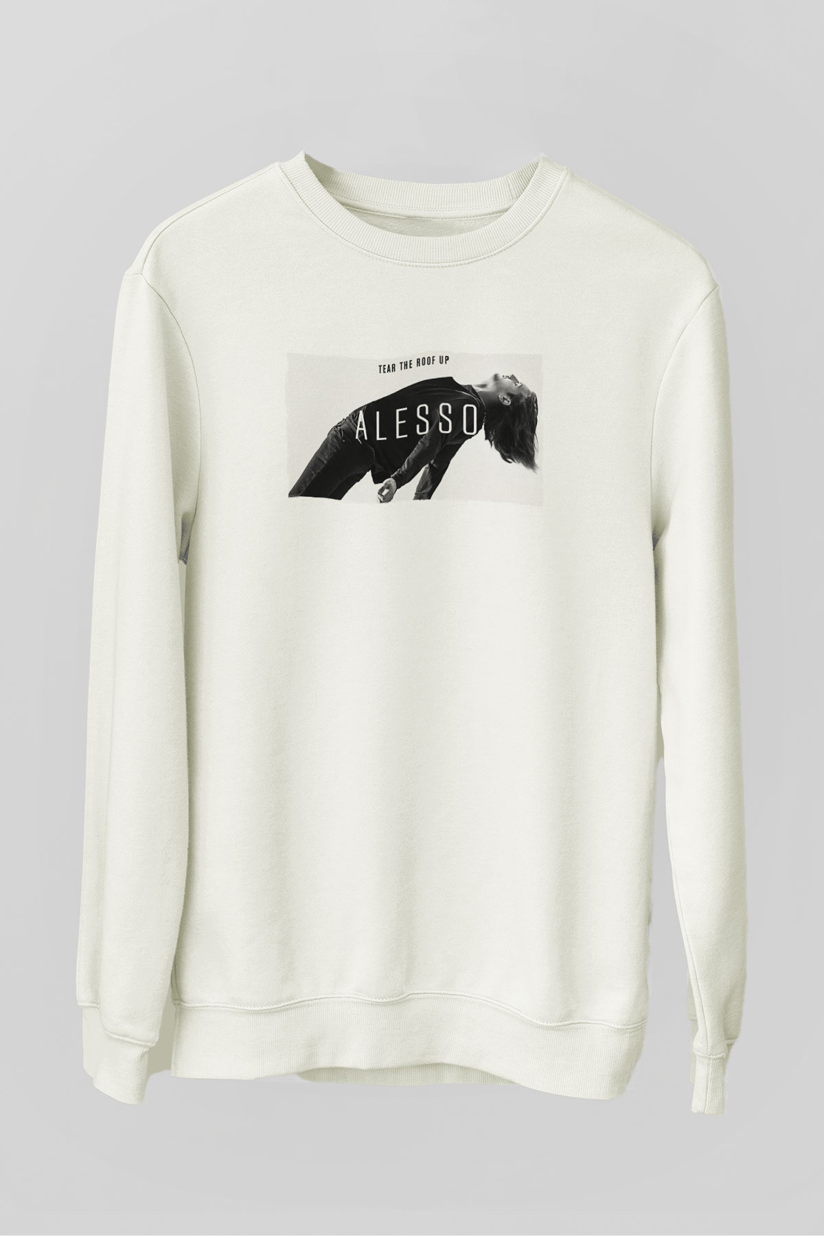 Alesso Beyaz Unisex Sweatshirt