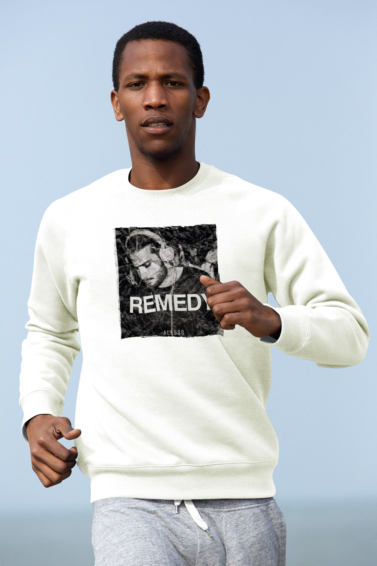 Alesso Beyaz Unisex Sweatshirt