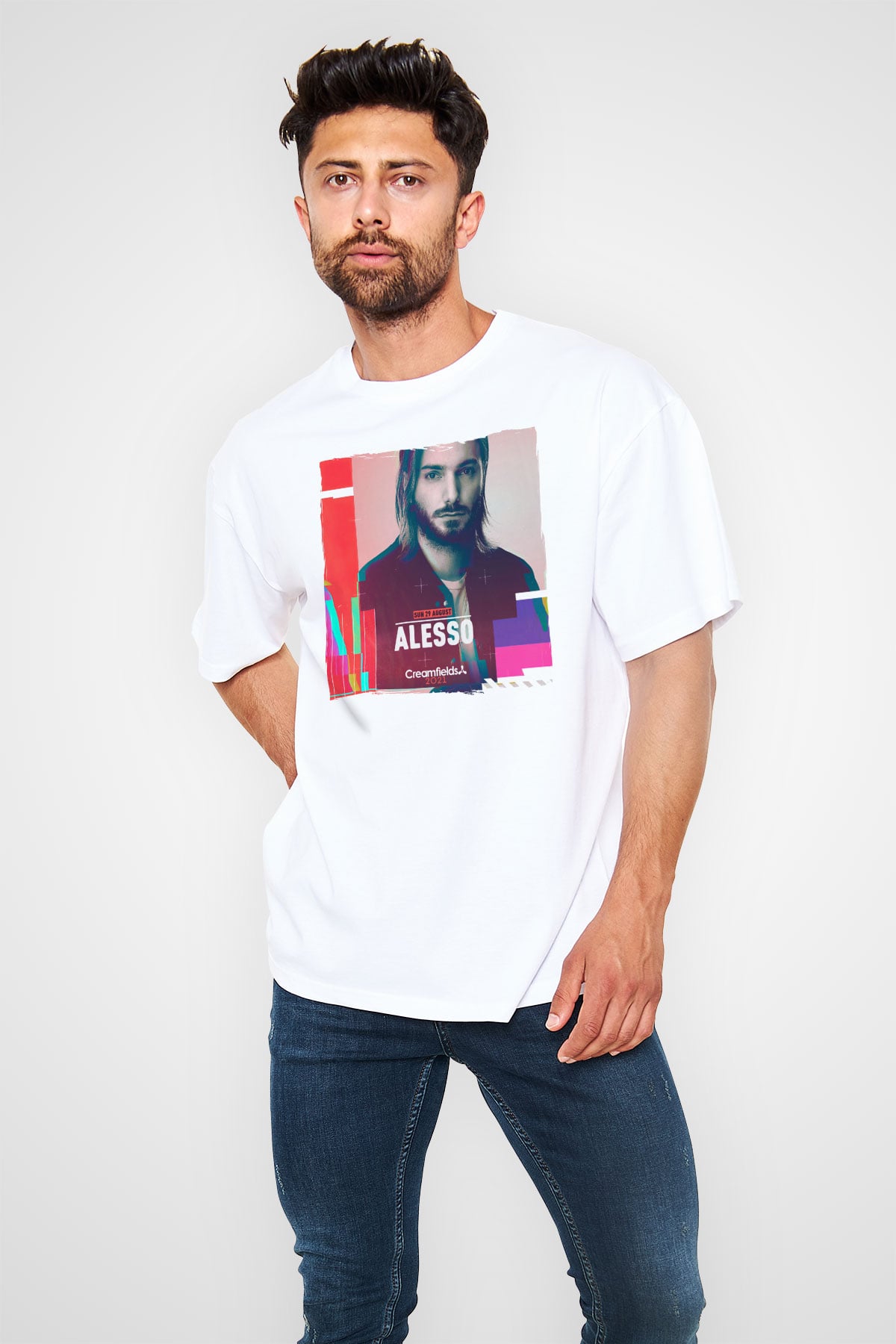 Alesso Beyaz Unisex Tişört T-Shirt - TişörtFabrikası