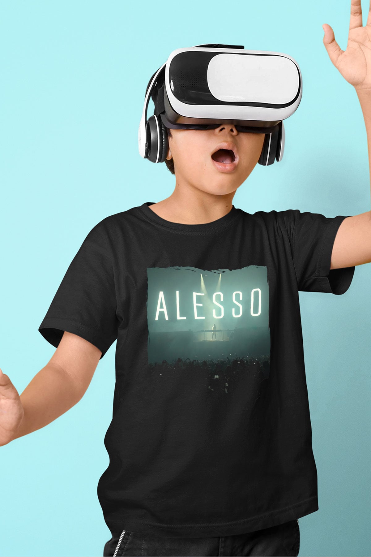 Alesso Siyah Unisex Çocuk Tişört