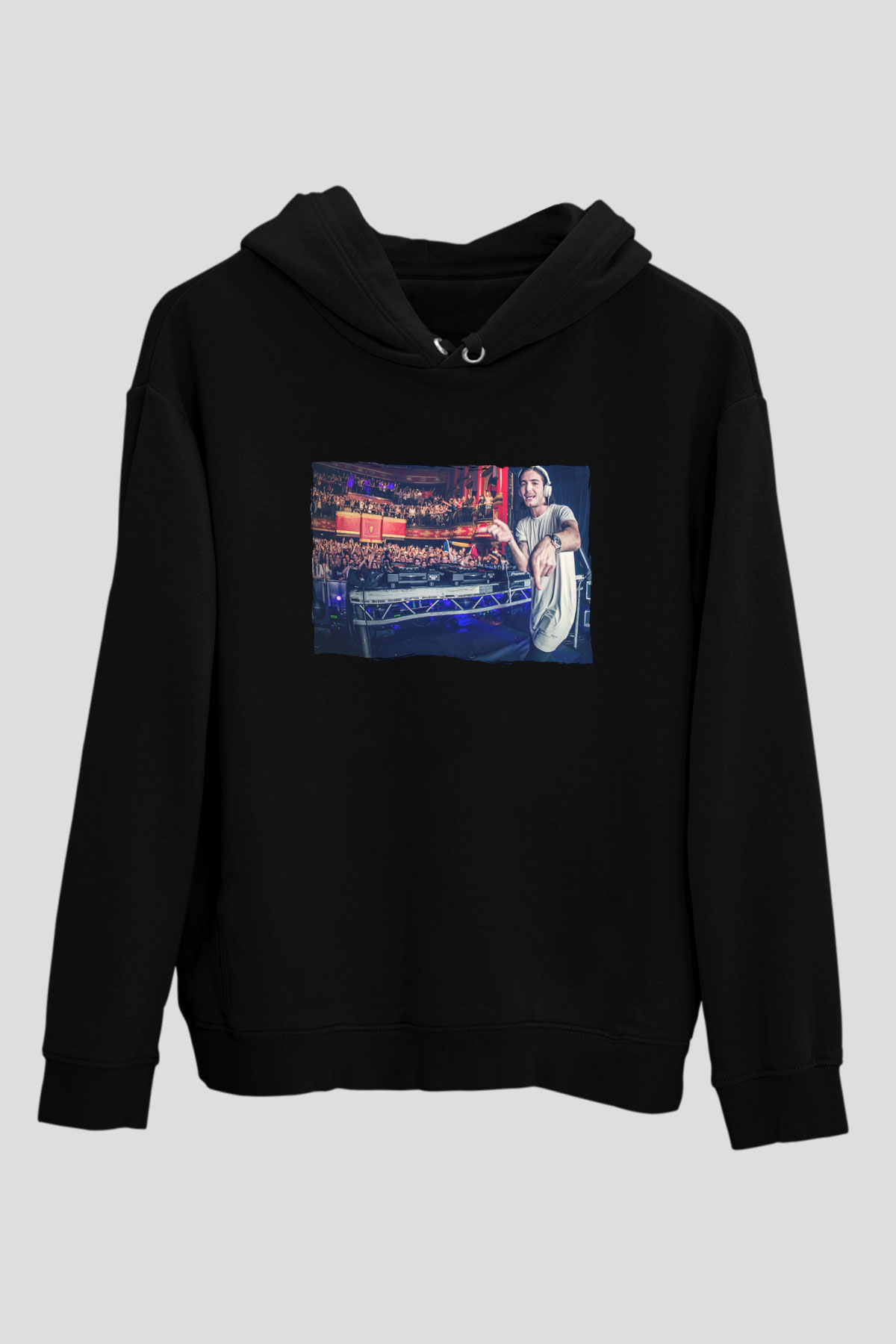 Alesso Siyah Unisex Kapüşonlu Sweatshirt