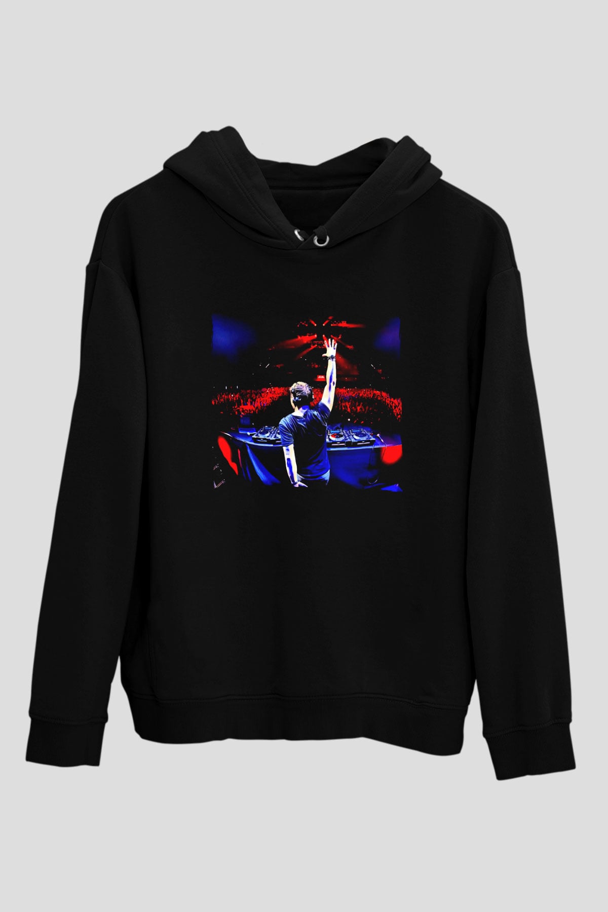 Alesso Siyah Unisex Kapüşonlu Sweatshirt