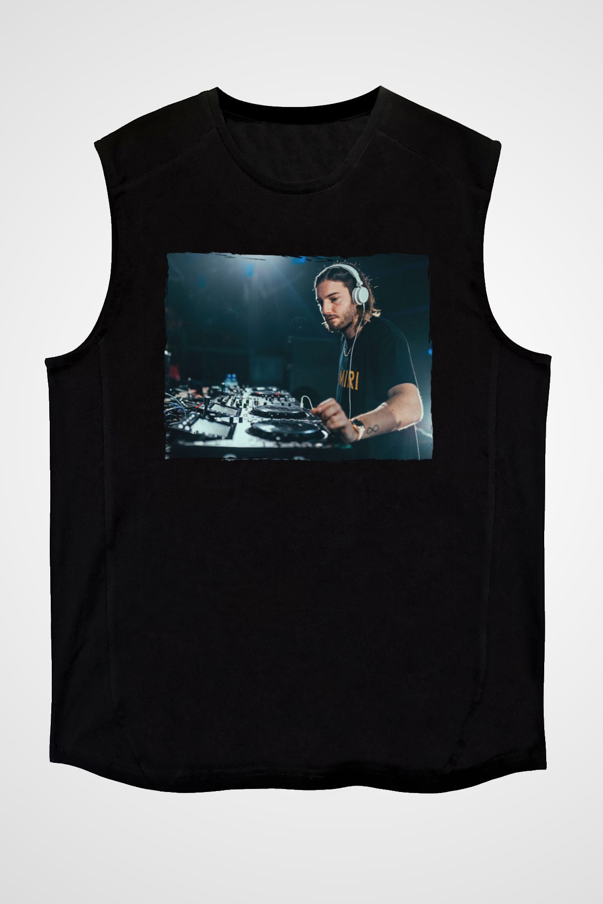 Alesso Siyah Unisex Kolsuz Tişört