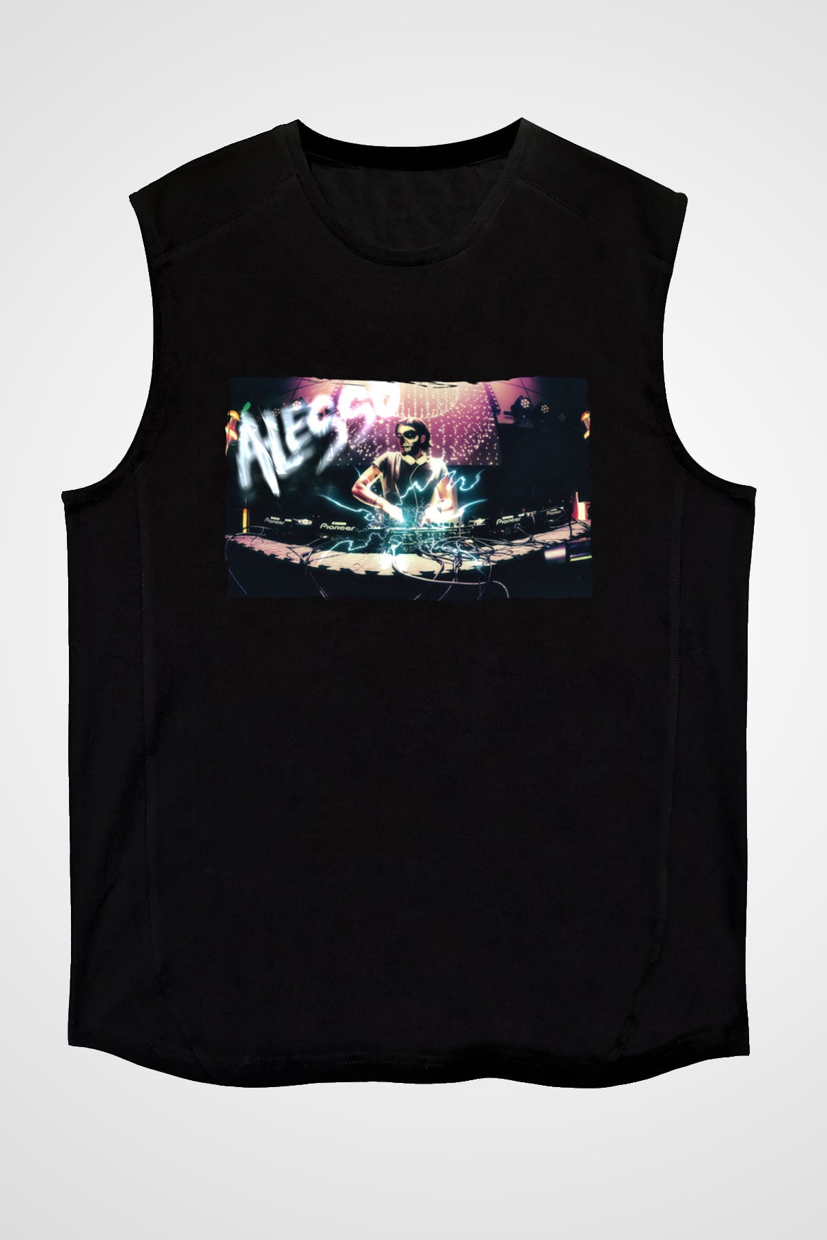 Alesso Siyah Unisex Kolsuz Tişört