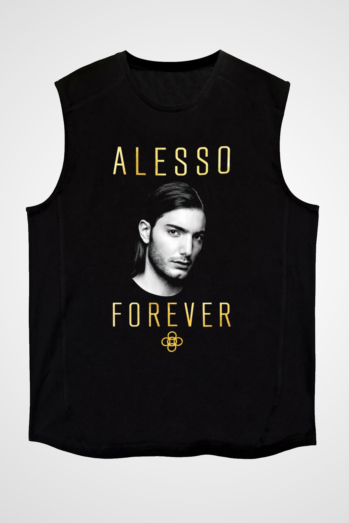 Alesso Siyah Unisex Kolsuz Tişört