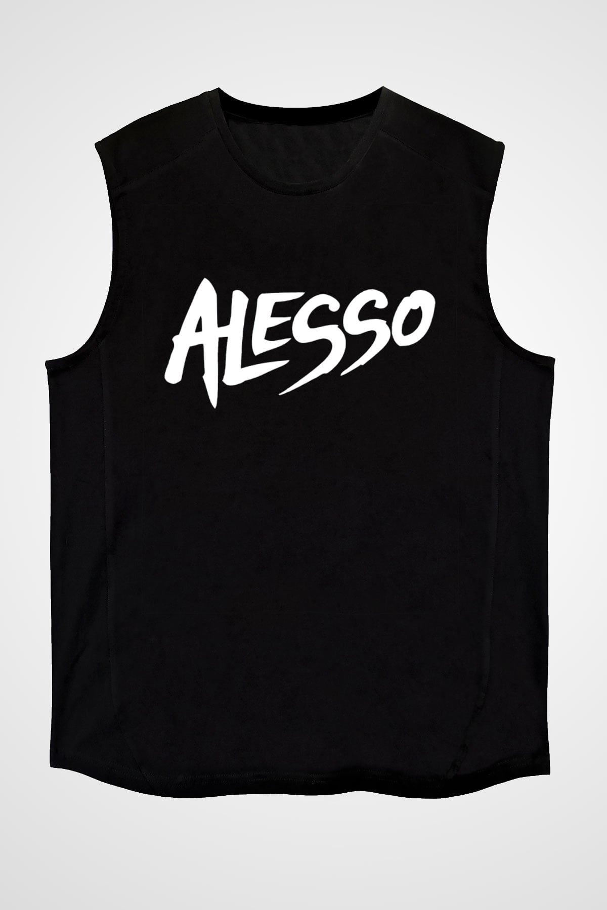 Alesso Siyah Unisex Kolsuz Tişört
