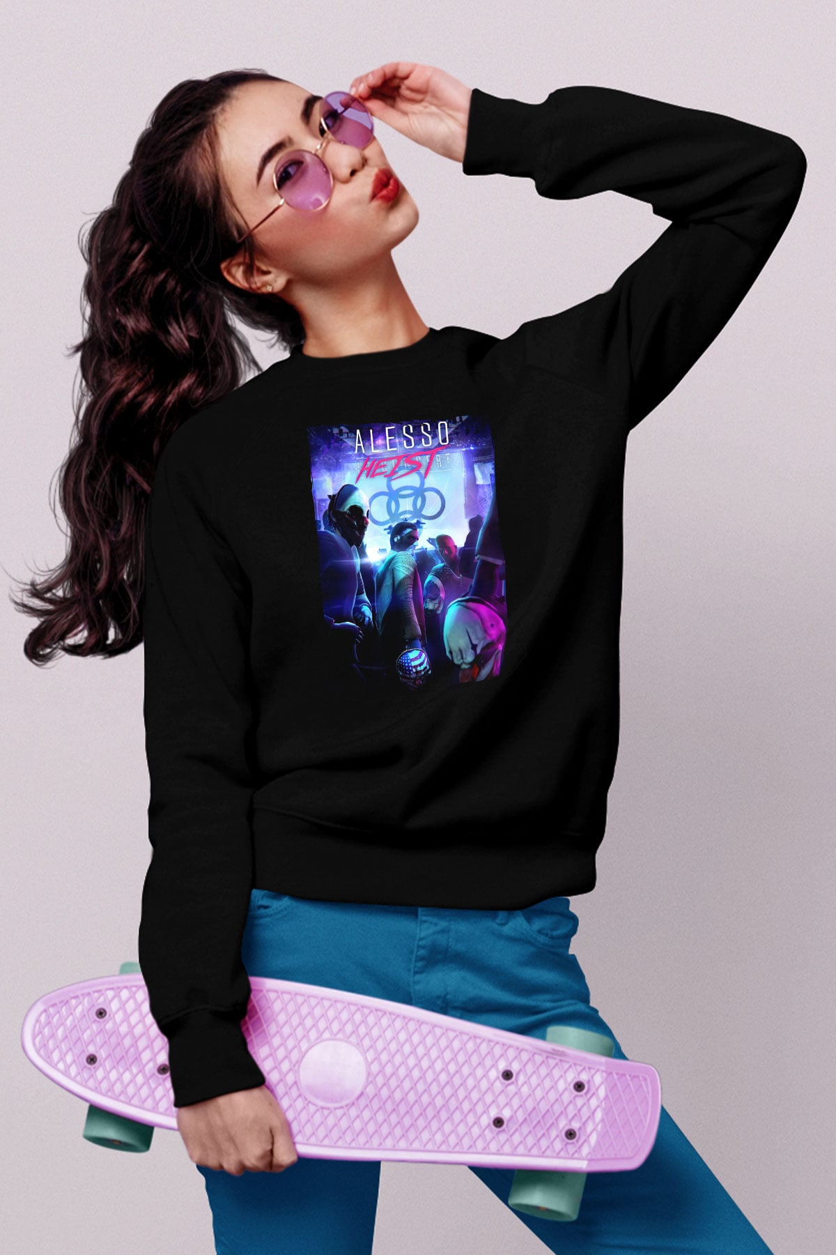 Alesso Siyah Unisex Sweatshirt