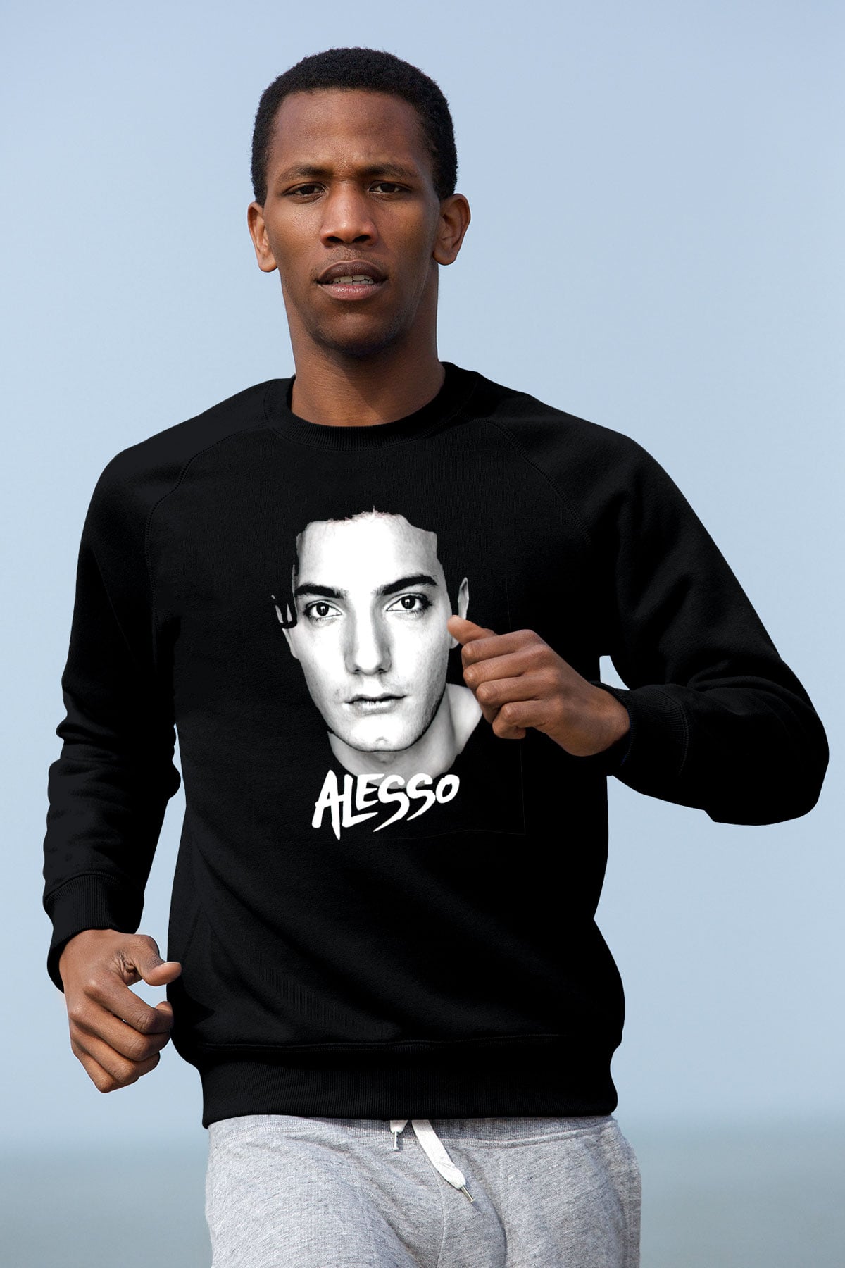 Alesso Siyah Unisex Sweatshirt