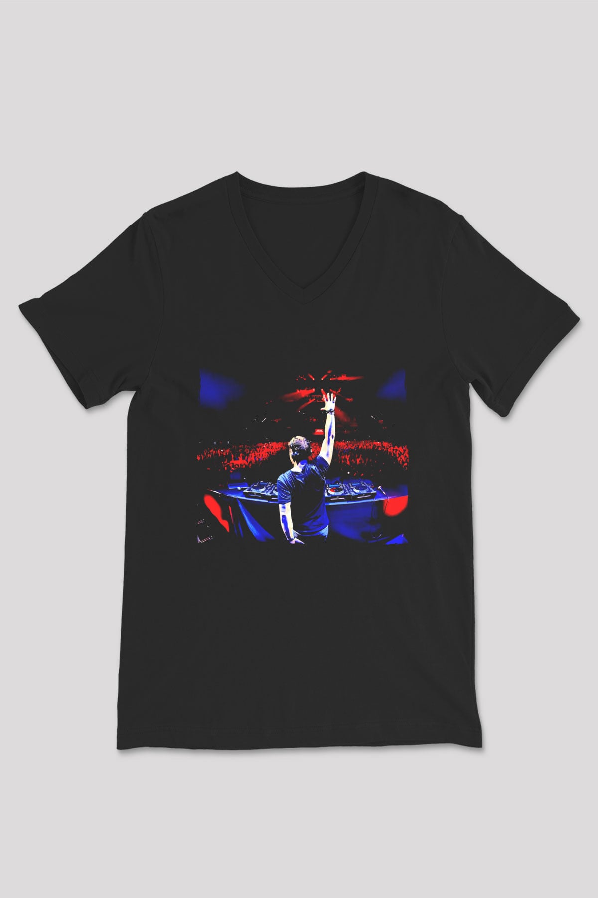 Alesso Siyah Unisex V Yaka Tişört