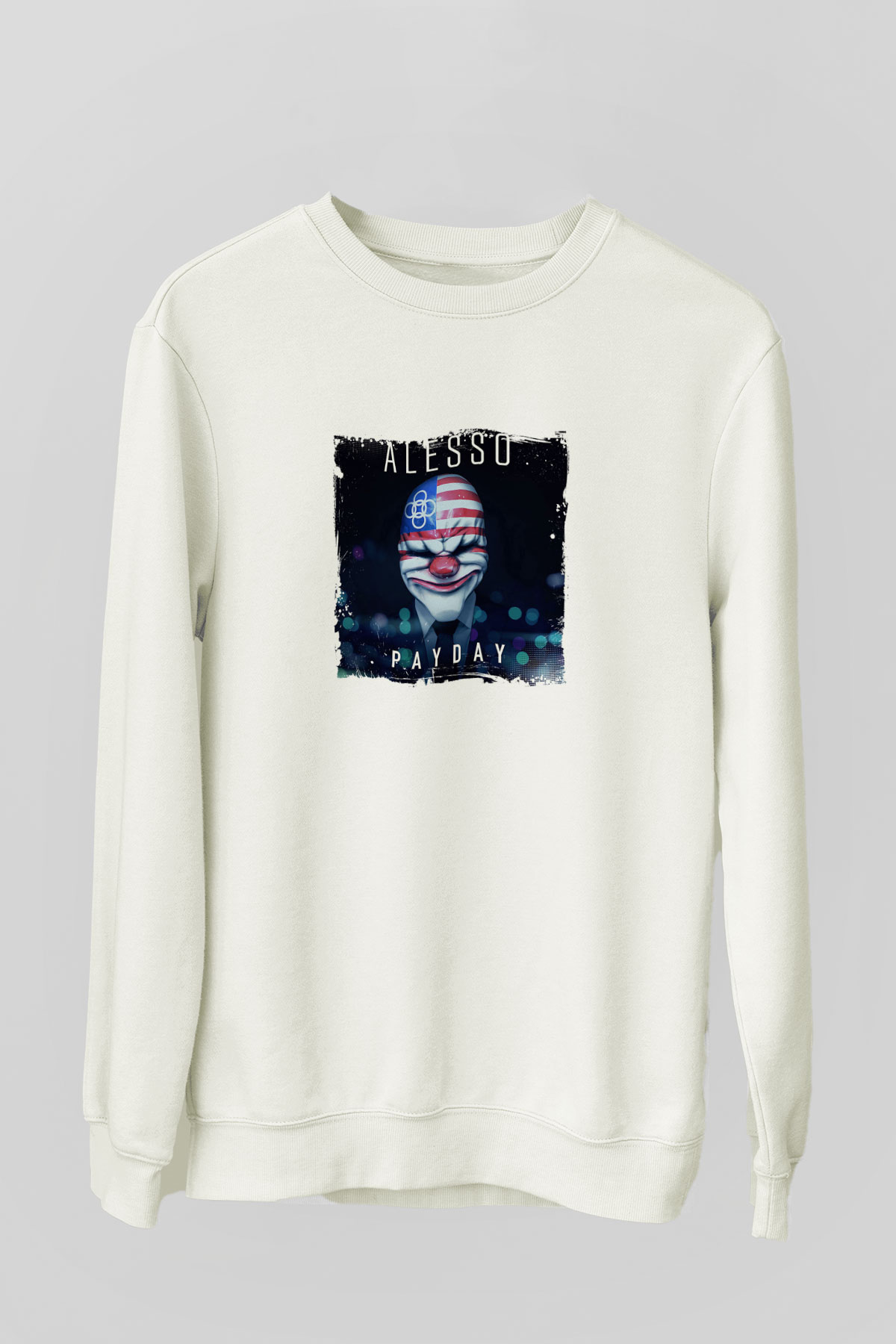 AlessoBaskılı Beyaz Sweatshirt