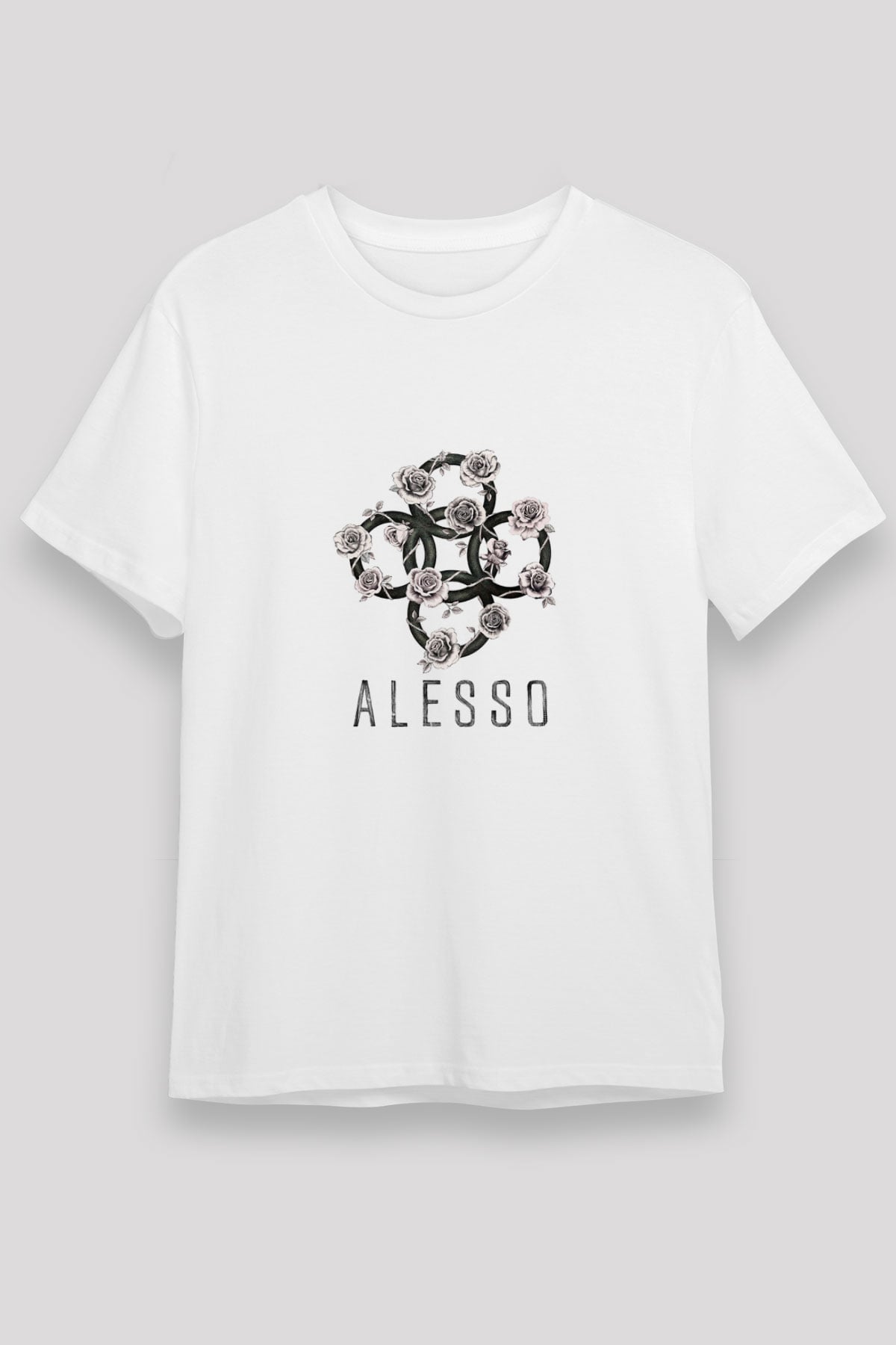 AlessoBaskılı Beyaz Tişört